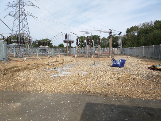 Mini Pile Testing in an Electric Sub Station, Isle of Wight