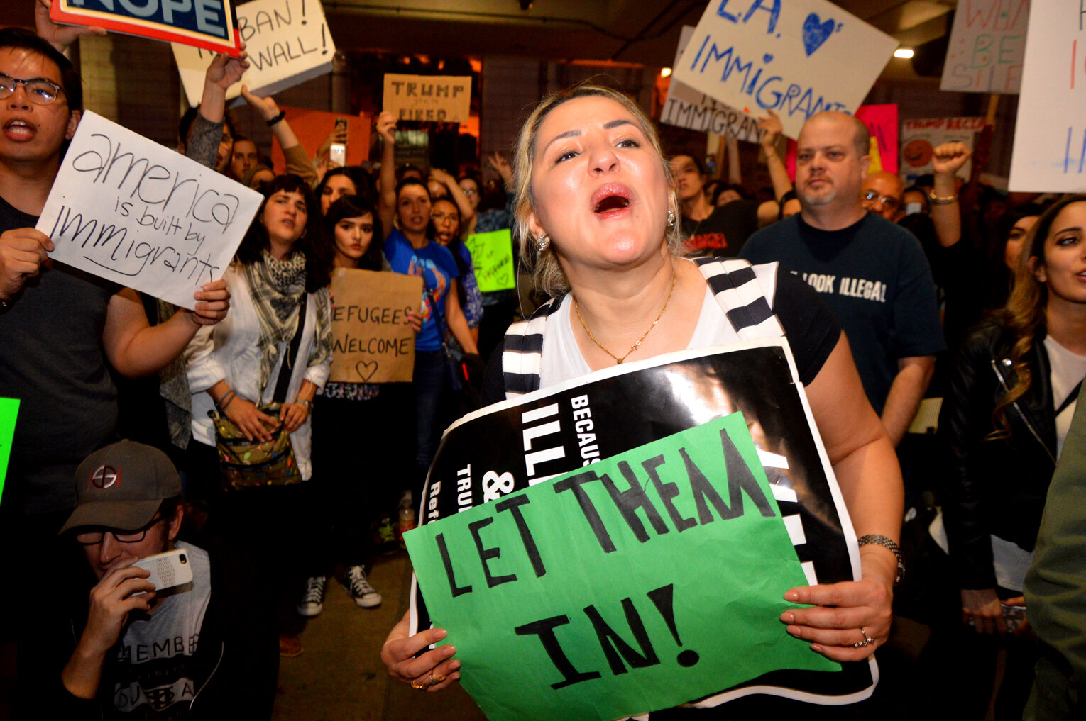  PROTEST AGAINST PRESIDENT TRUMP’S MUSLIM TRAVEL BAN, LAX, Los Angeles, 2017 