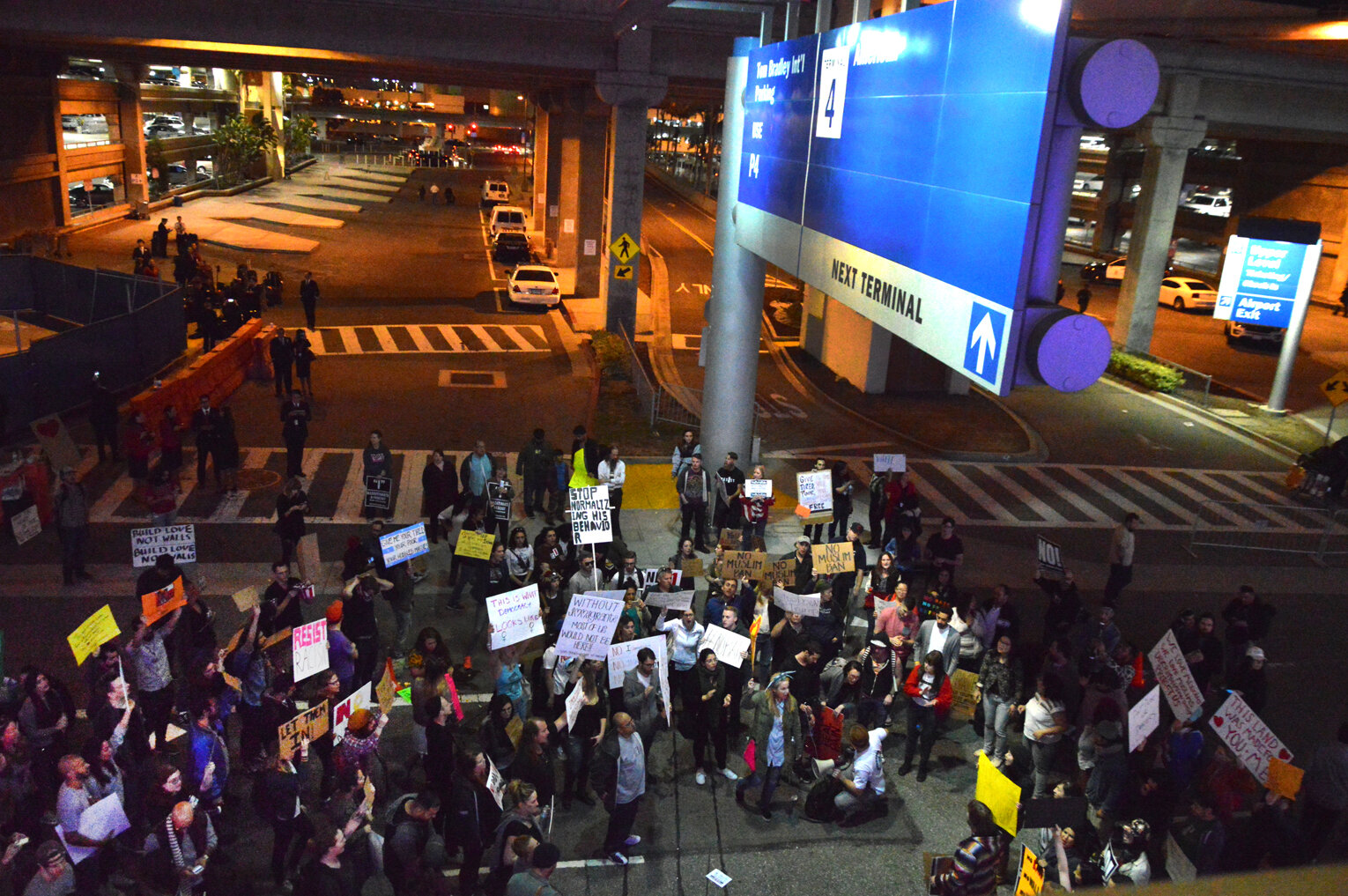  PROTEST OF PRESIDENT TRUMP’S MUSLIM TRAVEL BAN, LAX,  Los Angeles, 2017 