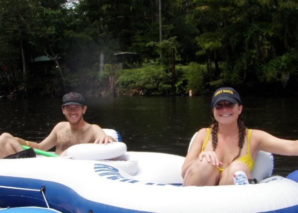 Our friends, Adam and Stacey Bailey, modeling their River Run 2 on the Edisto