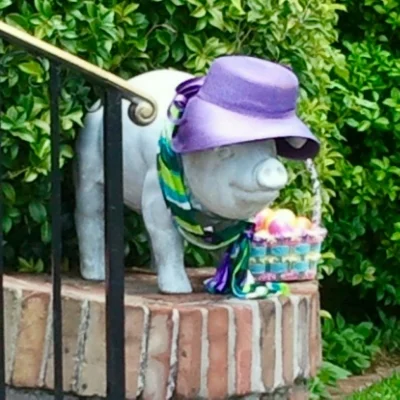 The fanciest ornamental pig you'll ever see