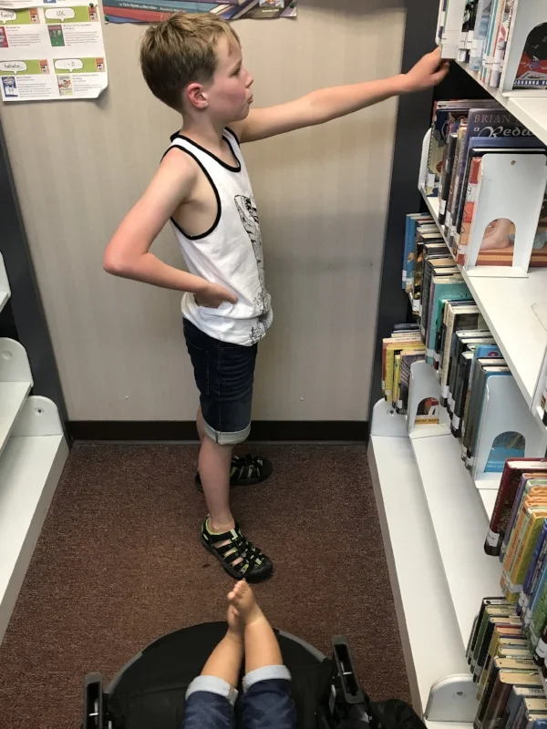 Avery & Grant at the Mt. Pleasant Library