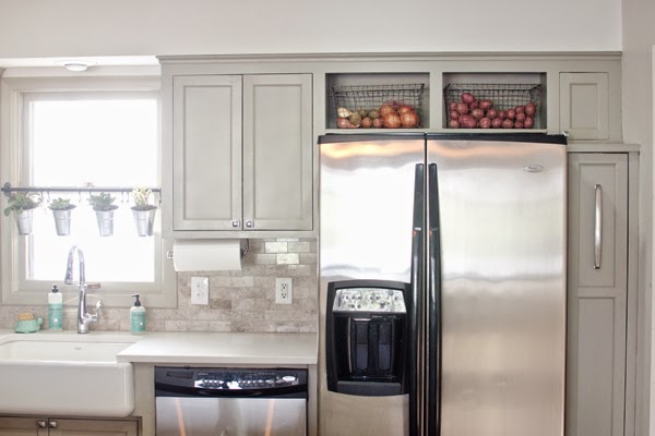 How To Maximize That Awkward Space Above The Fridge Refreshed Designs