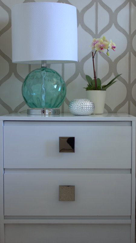 Upcycled glam bedside table (click for tutorial)