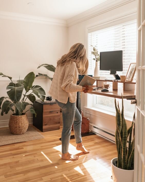 How To Create A Functional Home Office How To Create A Functional Home Office, Home Office Setup With Standing Desktop
