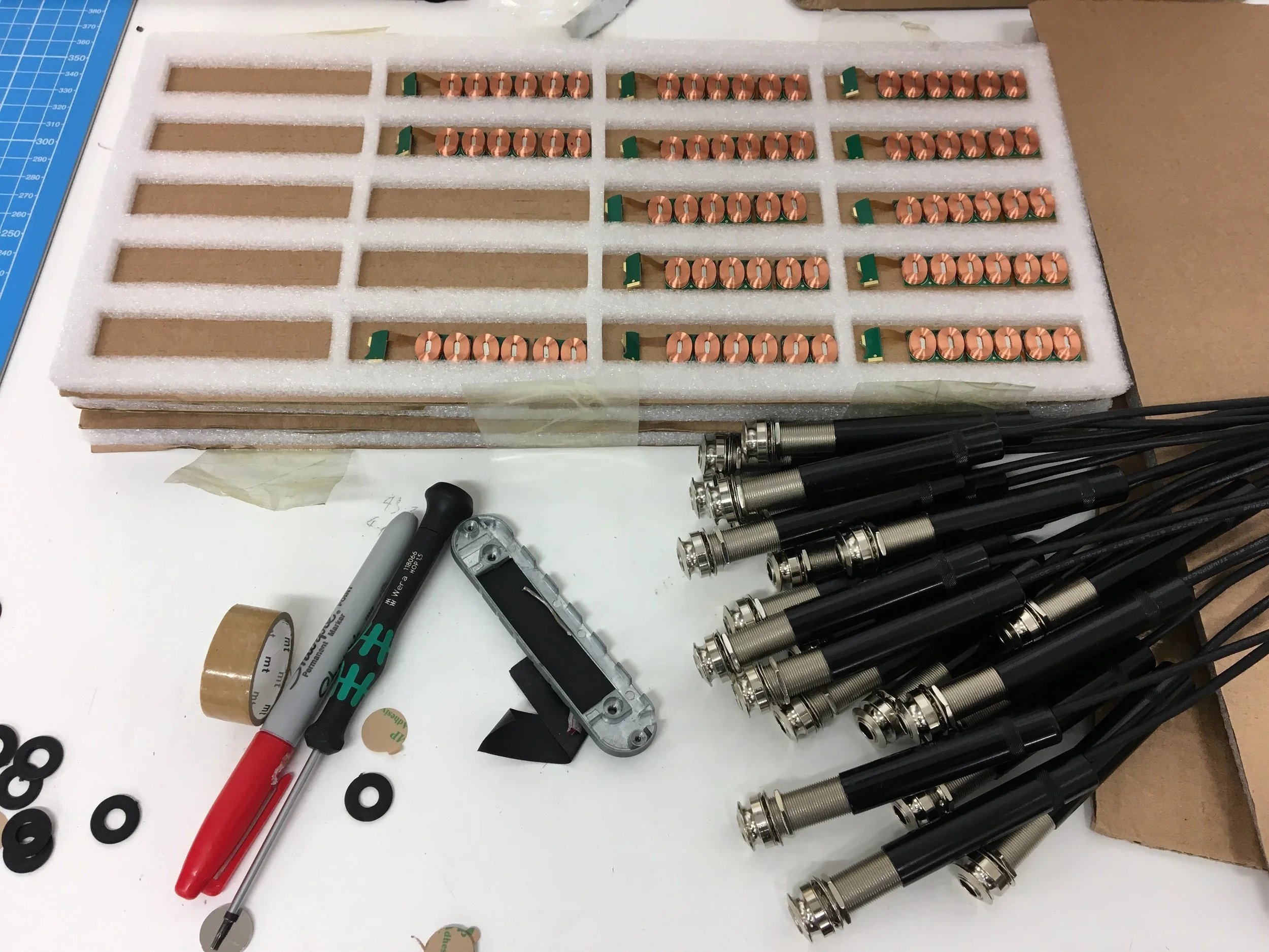 Coil boards and endpin jack sockets
