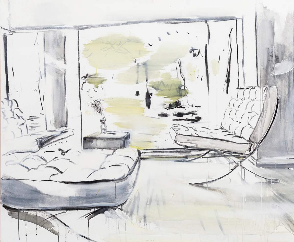 White Gallery Interior, 2012, acrylic, canvas, 100 x 120 cm