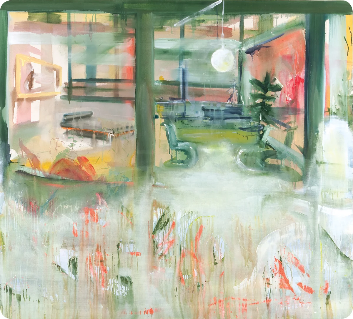 Interior Verde, 2010, acrylic, canvas, 180 x 200 cm