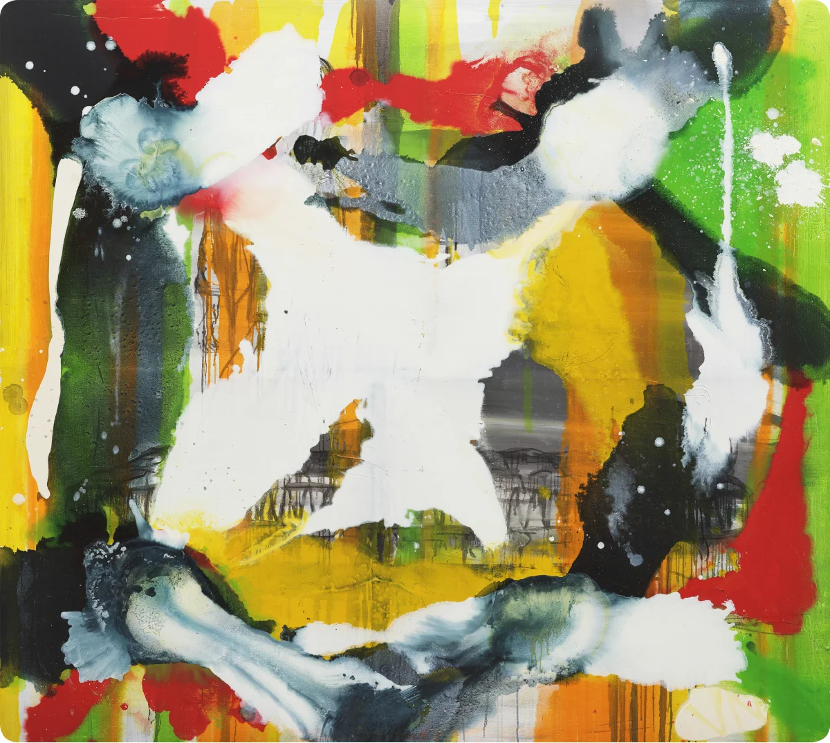 Milky Way, 2011, acrylic, enamel, canvas, 180 x 200 cm