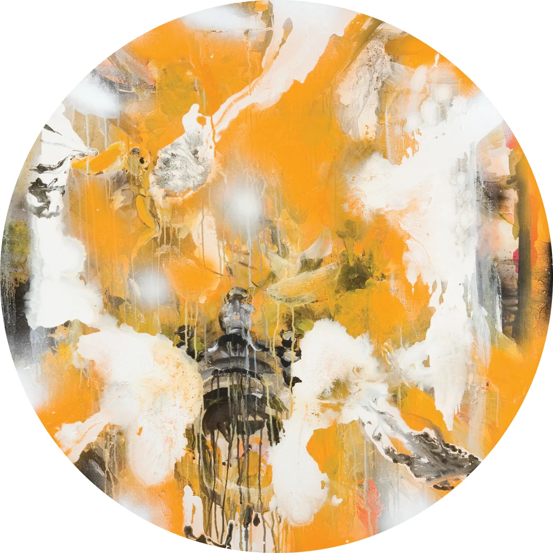 Tondo III, 2009, enamel, canvas, 120 cm