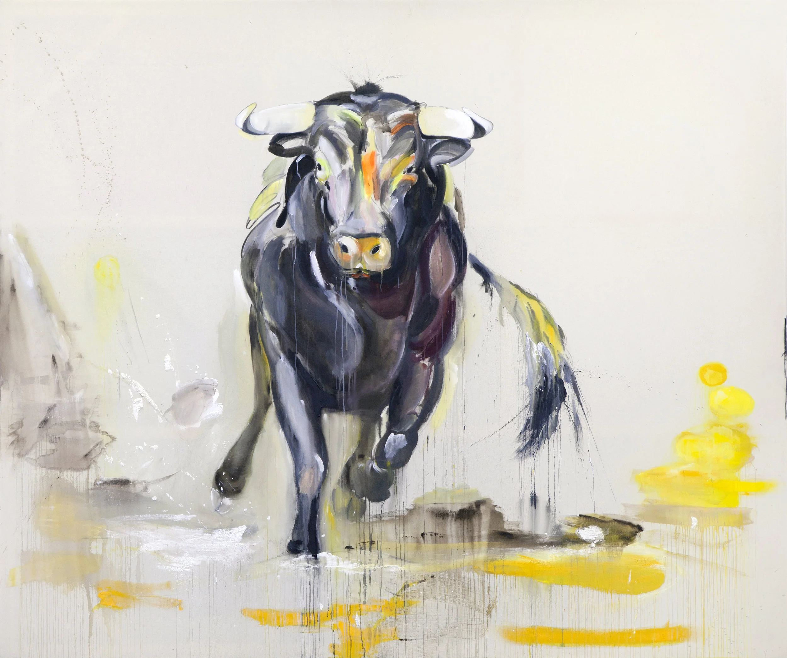 Vamos toro, 2016, acrylic, structural acrylic sealant, 320 x 380 cm