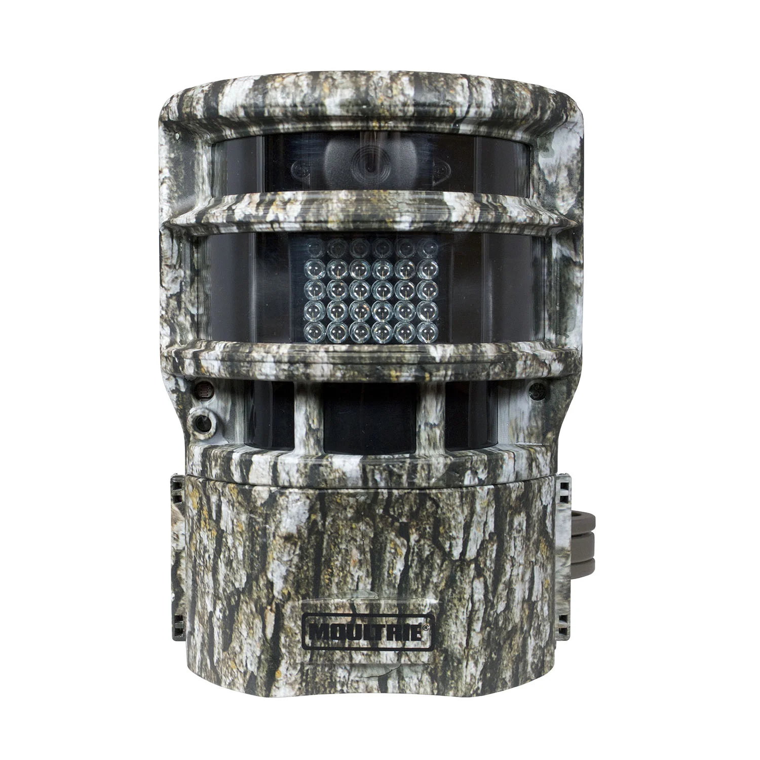 Moultrie: Panoramic 150: Game Camera The Panoramic 150 is a specialty game camera for capturing high quality, super-wide digital images of deer and other wild game on your land or hunting camp. With up to a 70-foot night range, this 8 megapixel infrared panoramic game camera has three motion sensors to cover a super wide, 150-degree detection angle. The Silent-Slide lens rotates to take photos or videos whenever motion is detected without spooking game, while the Illumi-Night sensor provides bright, clear nighttime images. The camera has five operational modes: infrared triggered-game camera, time-lapse plot camera—plot camera by day, motion detect camera at night—HD video day and night. The SD memory card slot accommodates up to 32GB. The camera is also password protected. MSRP: $259 www.moultriefeeders.com