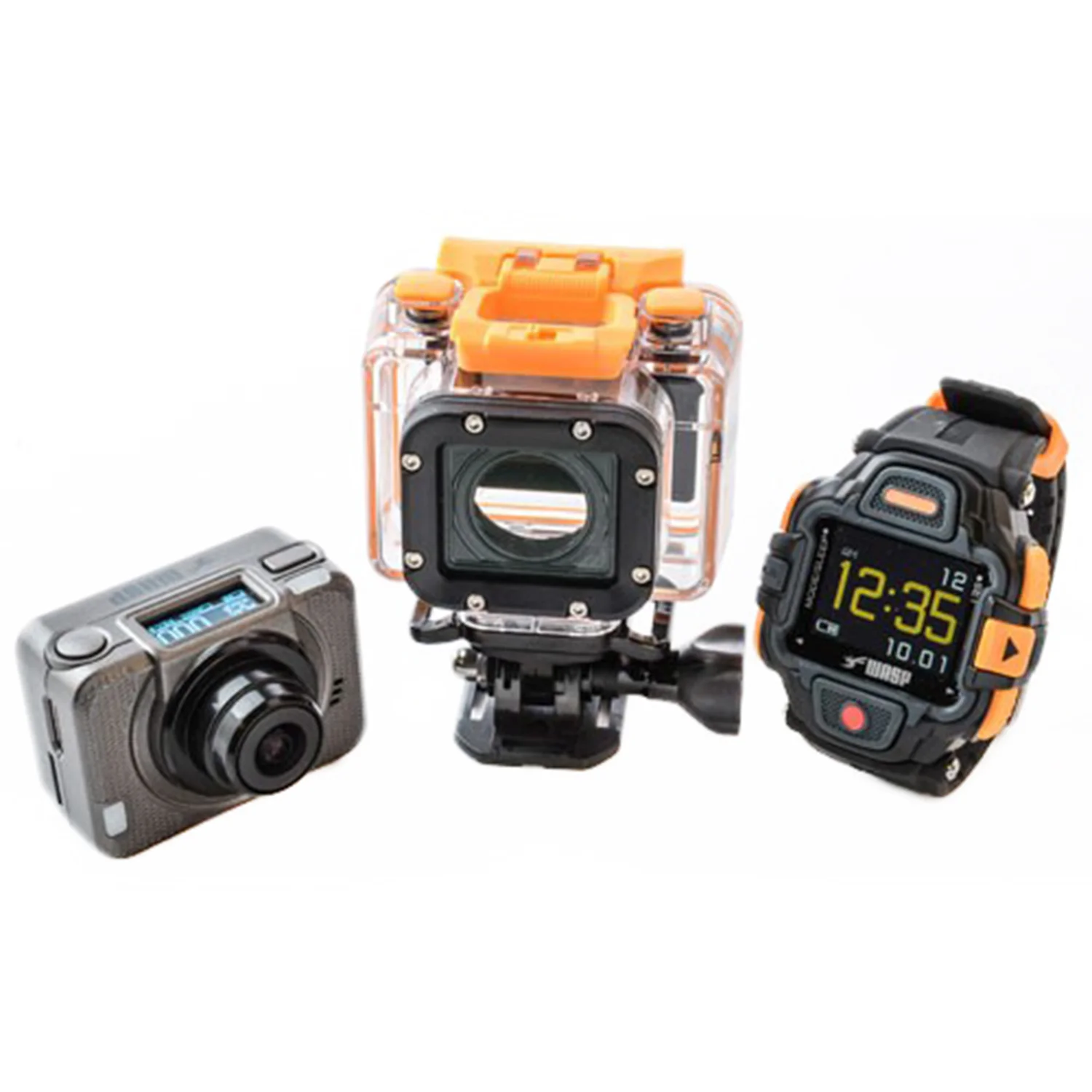 WASP 9902 GIDEON: Trail and underwater viewing system The WASP 9902 Gideon records high-def video at 1080p60, 1080p30, 960p60, and 720p120, and has an auto-looping function so that video records over itself—perfect for continuous video recording. The camera includes a wireless wrist remote, which connects to the camera up to 15 feet away, while built-in wifi connects the camera to your smartphone for live viewing, remote control and instant sharing online. Up to 16 megapixels. Camera (when installed in waterproof casing) and remote are waterproof to 196 feet. Several accessories are included with this camera. MRSP: $319 www.waspcam.com