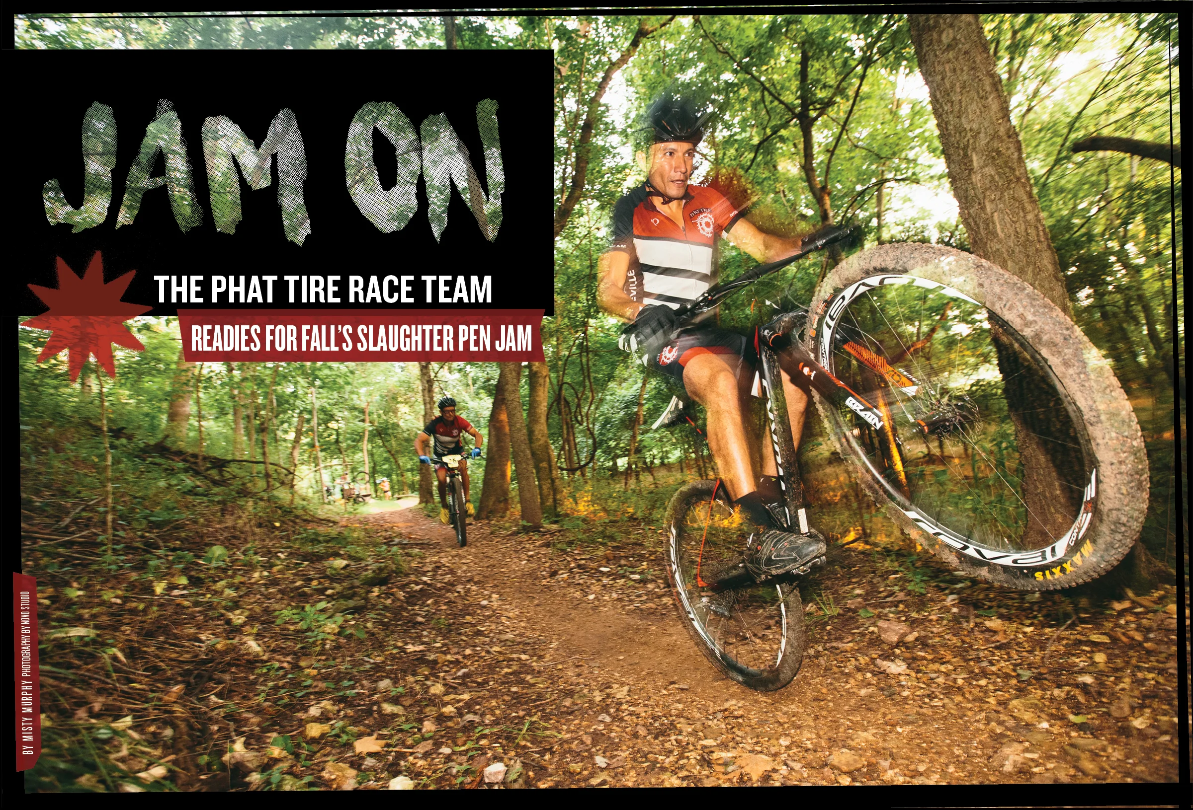 Jesus Flores, Category 2 racer, pops a wheelie on the All-American Trail. 