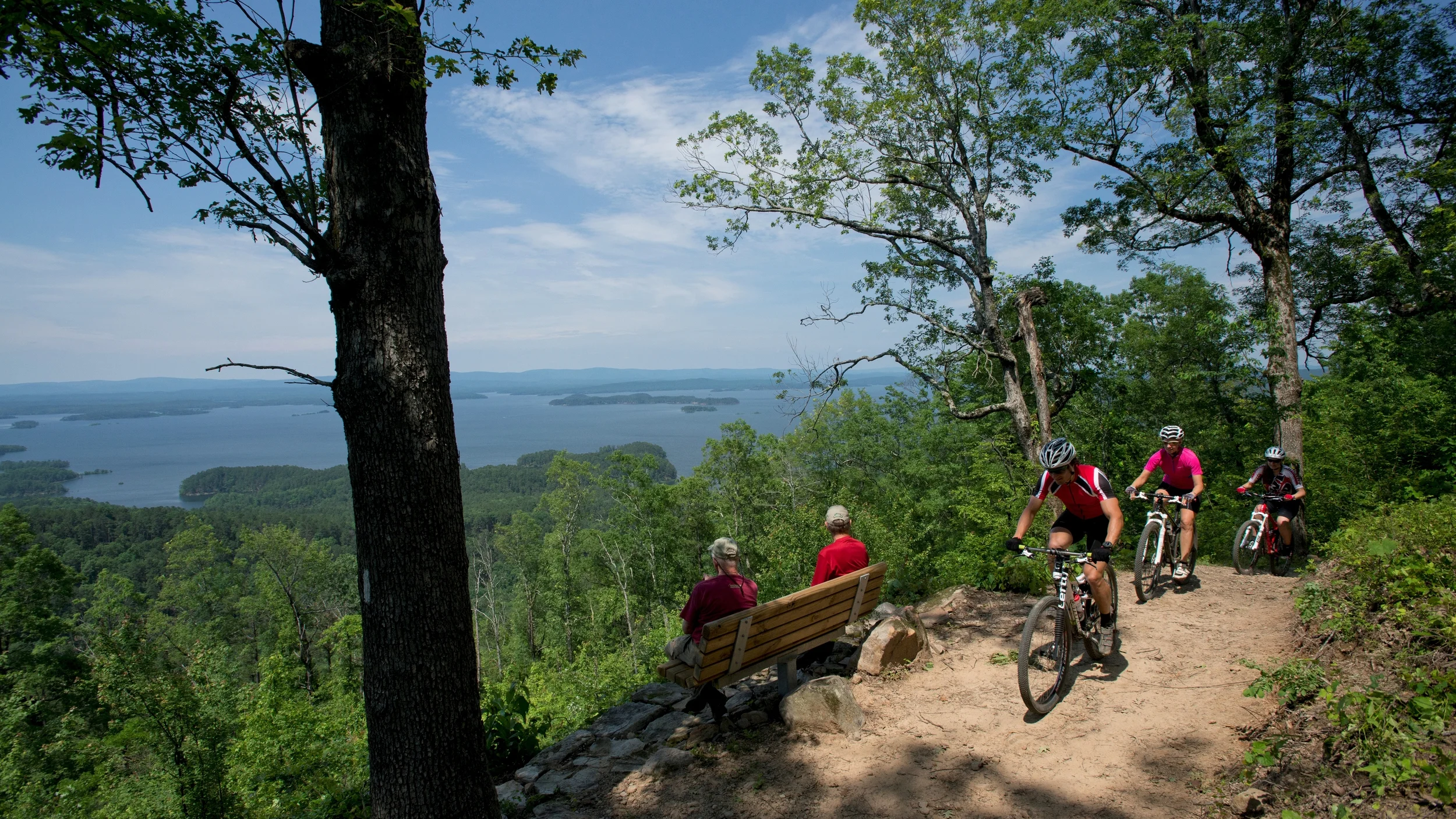 Mountain bikers test themselves on the "epic" rated LOViT.