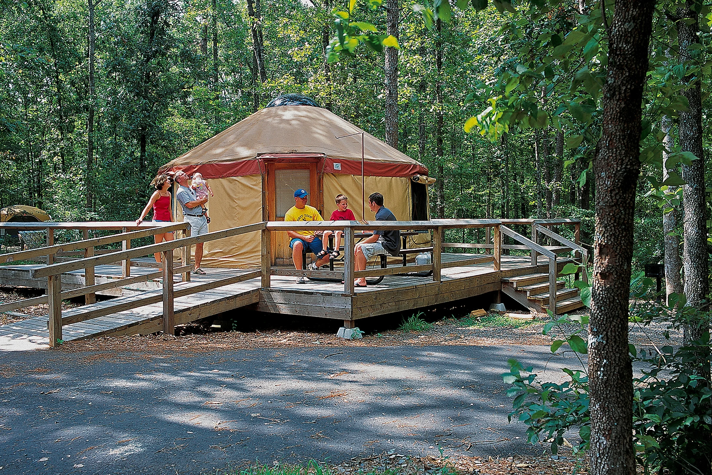 Yurts at DeGray State Park make for roughing it in style. 