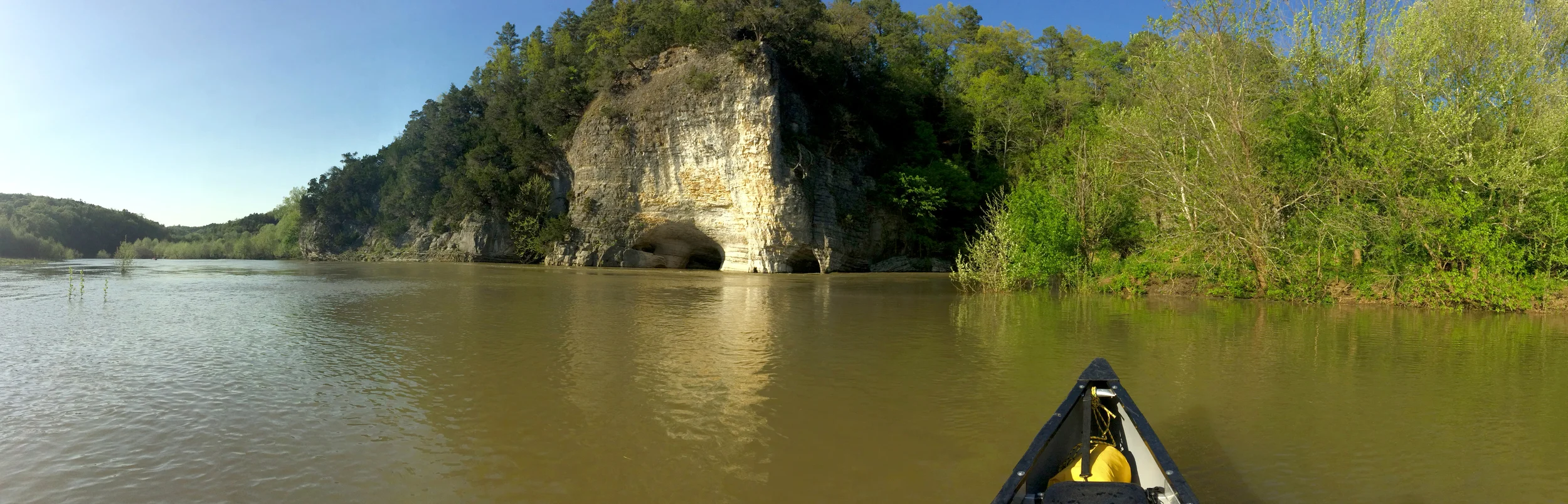 Nate’s trip down the Buffalo took him past famous bluffs like Skull Bluff near St. Joe.