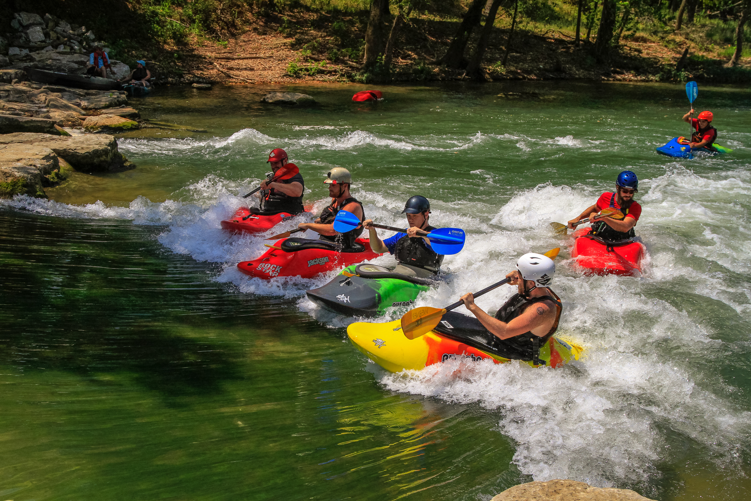 The Siloam Springs Kayak Park is whitewater fun for kayakers and canoeists of all skill levels.