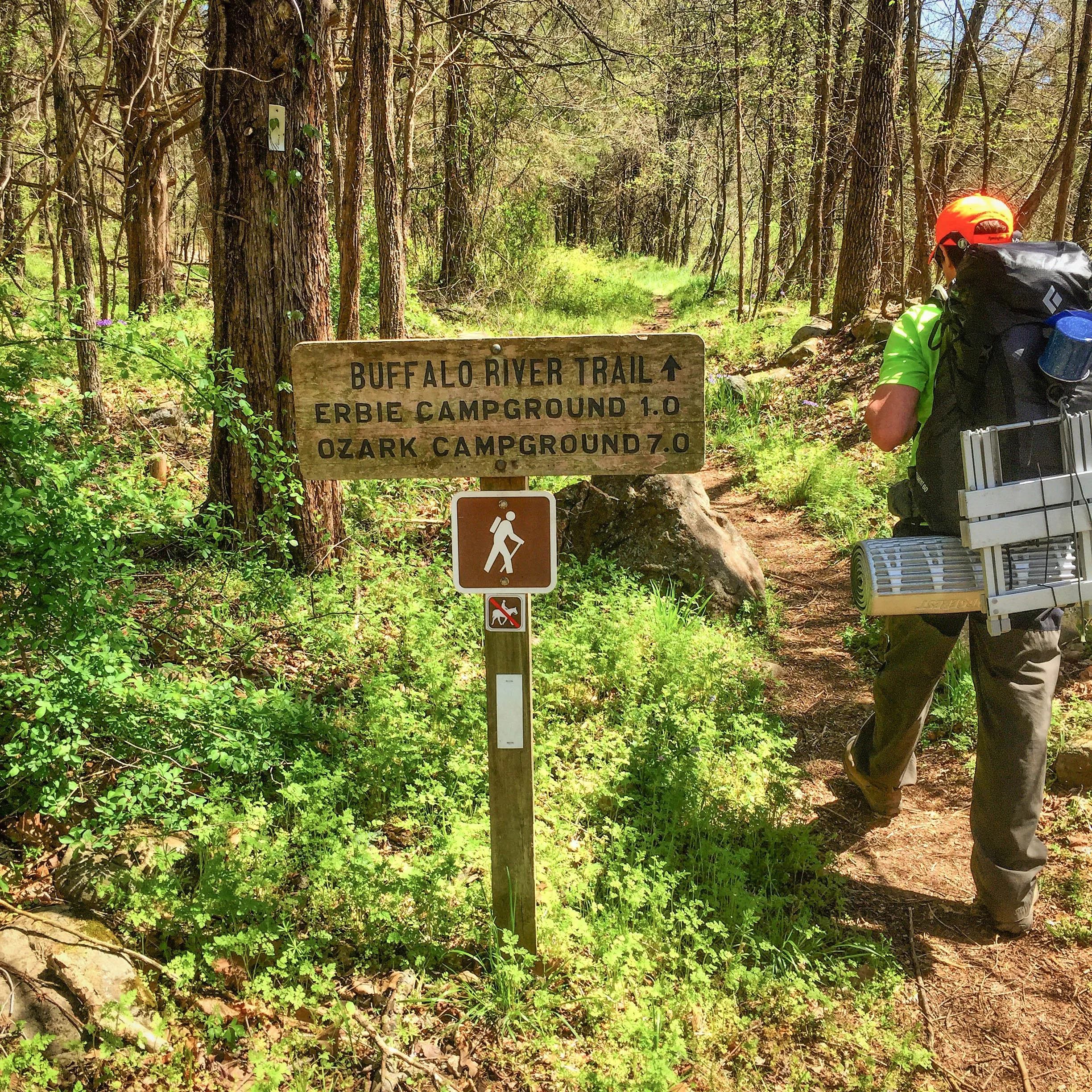 The trail into Erbie Campground makes for an easier second day.