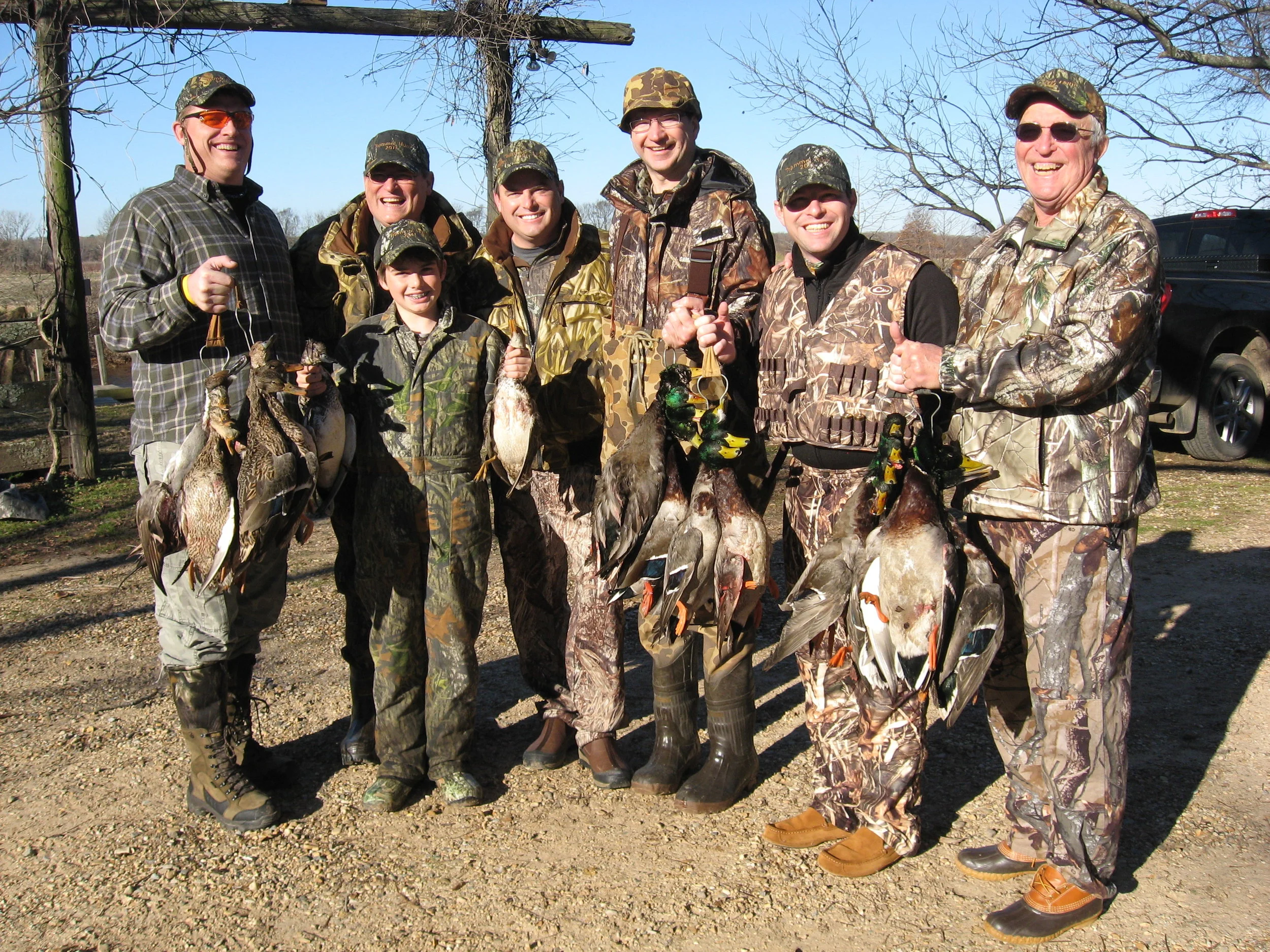  The Trammel family is all smiles after a morning outing with author John McClendon.