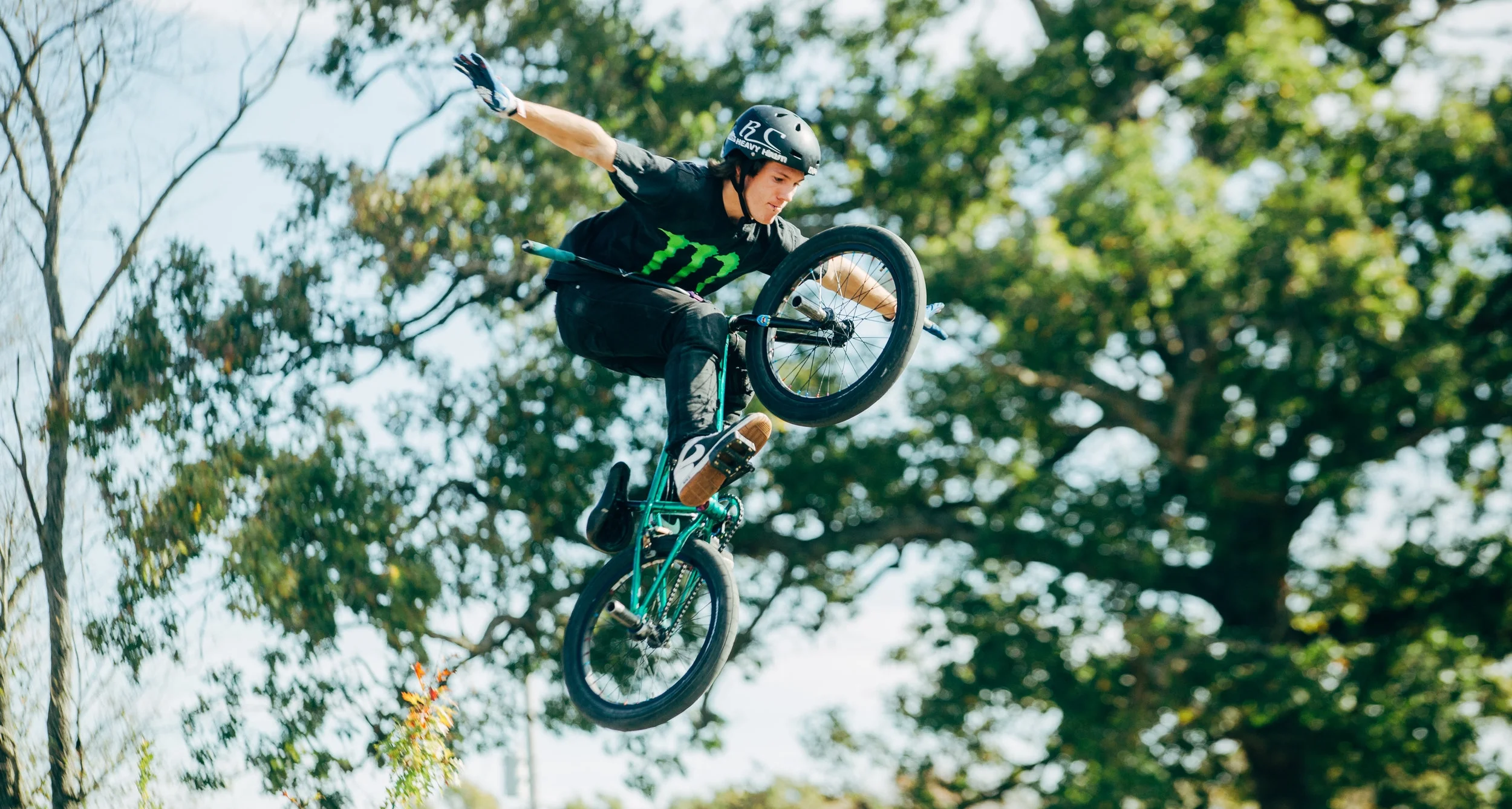 Trick riders were on display at The Railyard Bike Park in Rogers during day three of the IMBA World Summit.