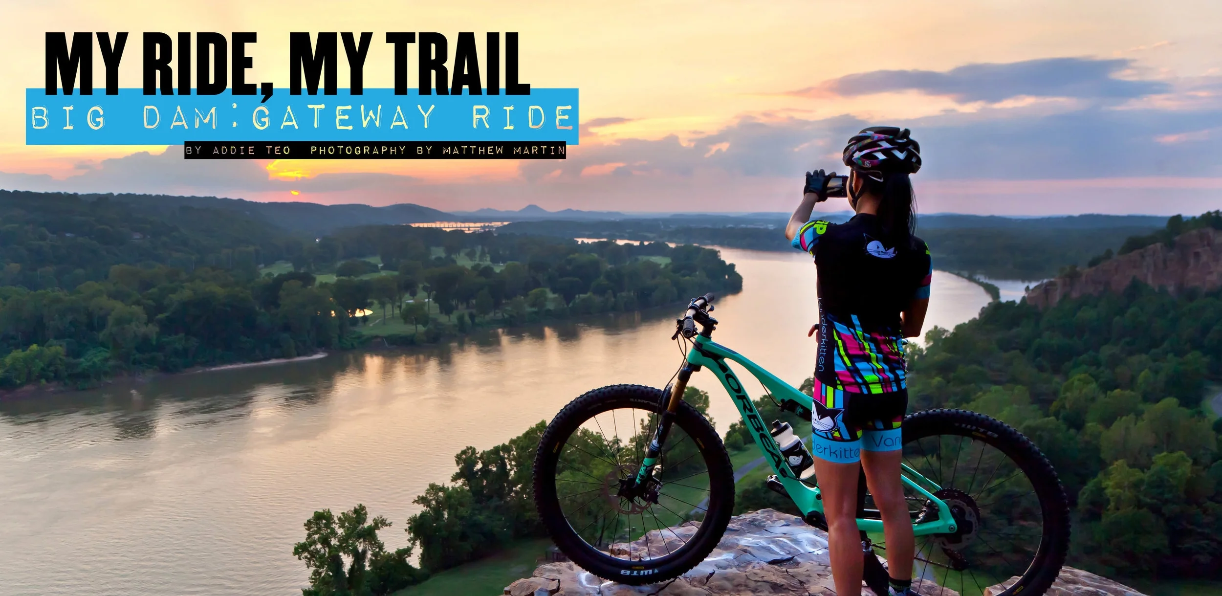 The view at sunset from the bluff at Emerald Park isn’t as well known as the Pinnacle Mountain view, but it’s no less stellar.