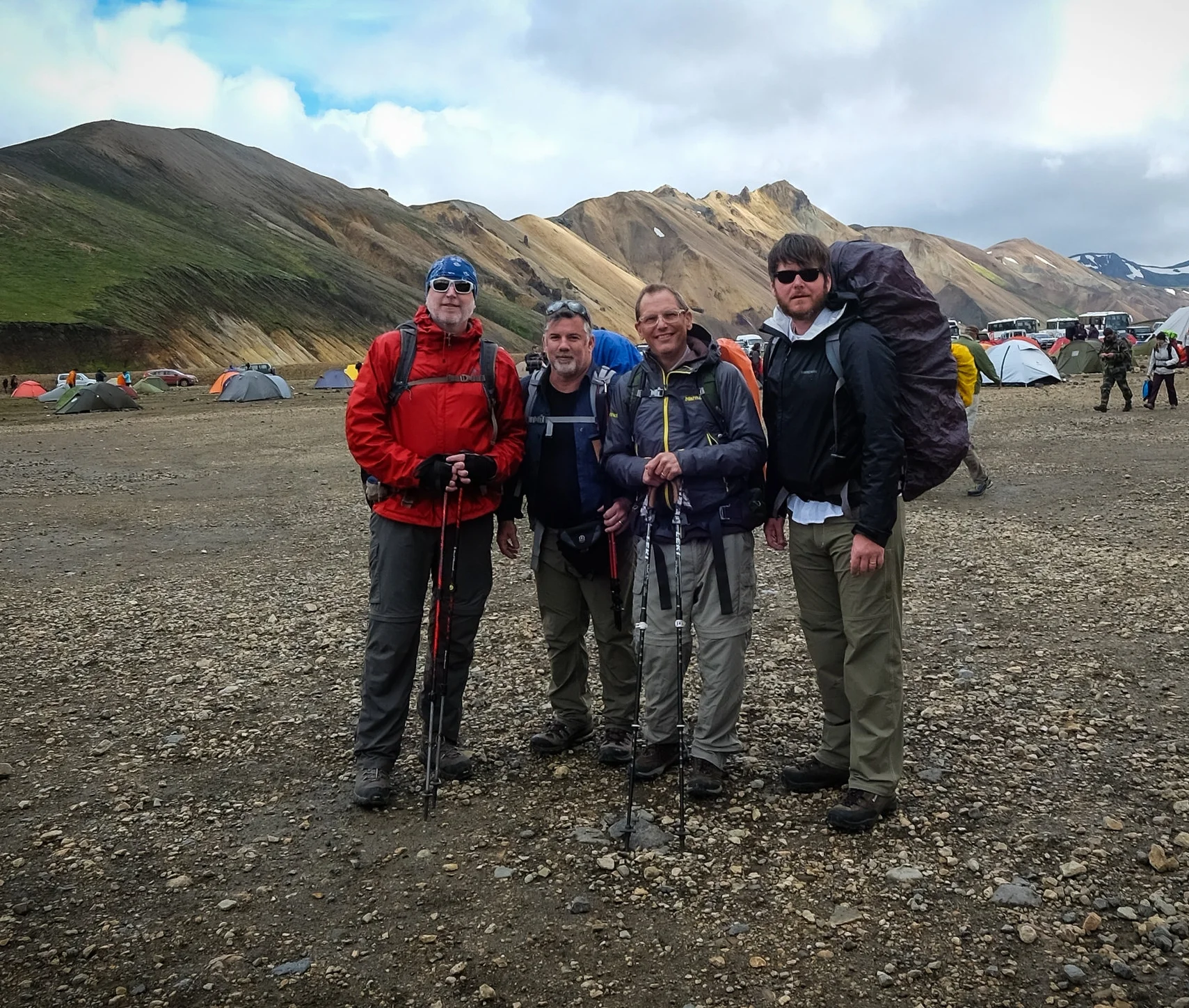 Darren Brodie, Darrell Potts, Kevin Maestri and Matthew Hegi pose at the trailhead before beginning their four day adventure.