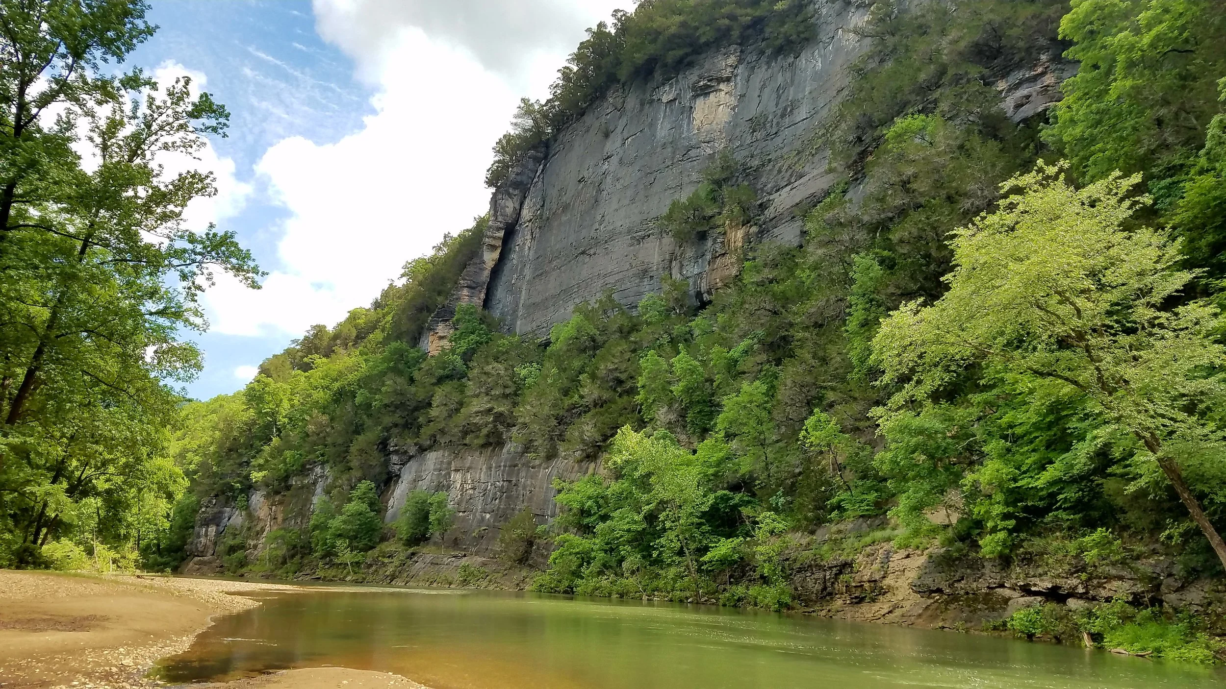 This towering bluff is only one of the beautiful rock formations visitors are treated to.