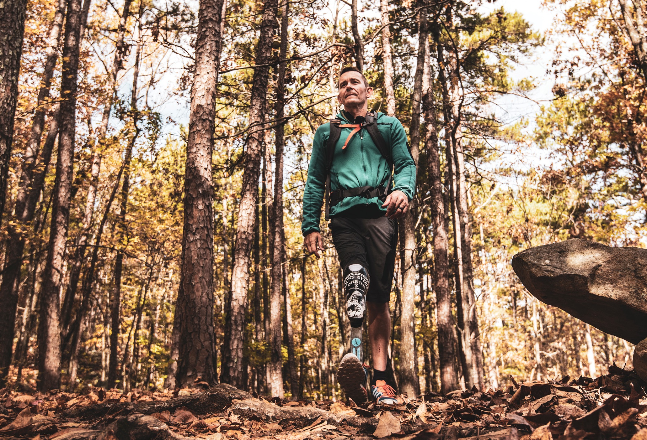 Glasbrenner on a recent trail run: “I’d rather be different than average.” - Photo by Drew Harris