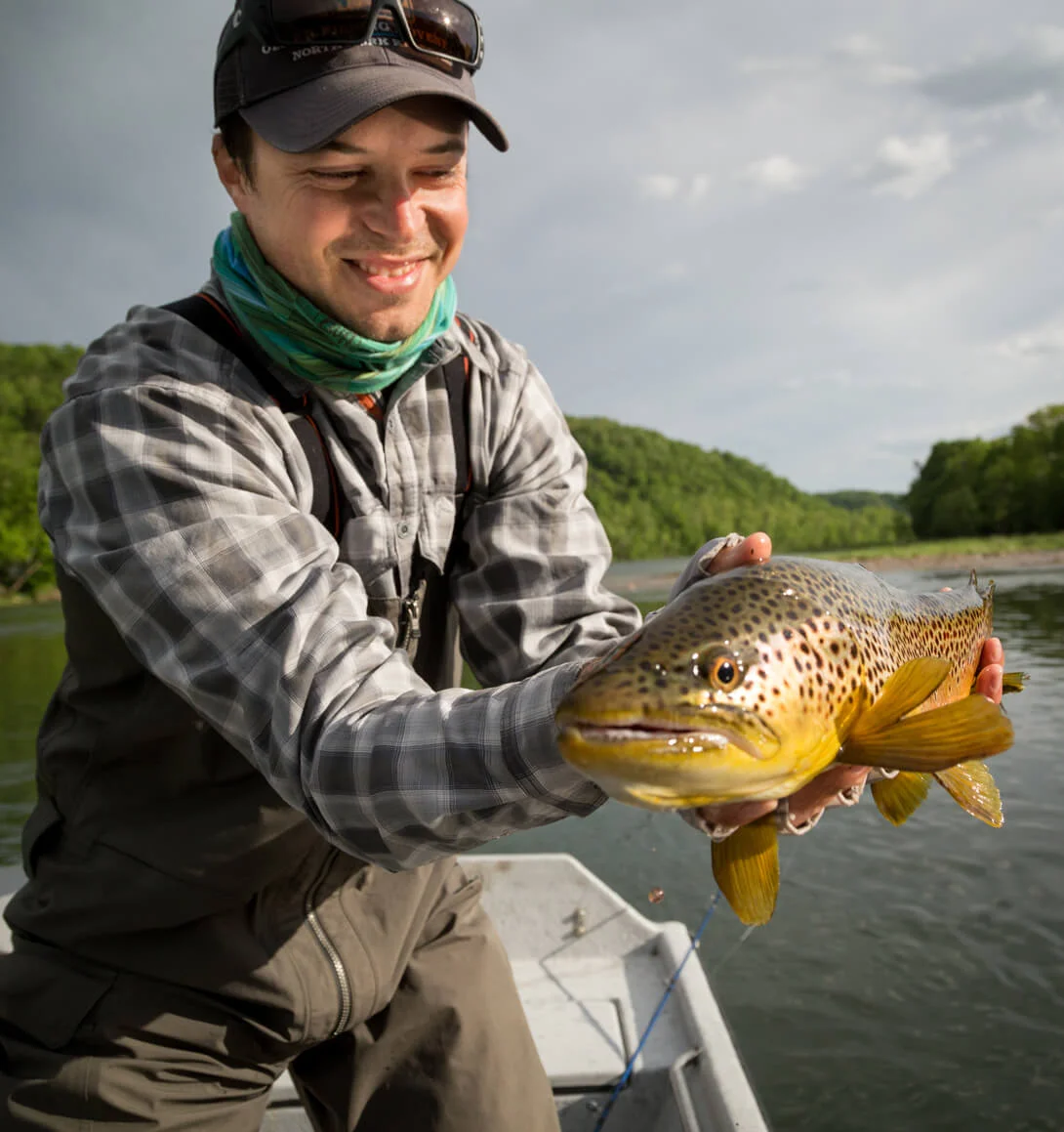 Levin shows off a beauty from a recent day on the water.