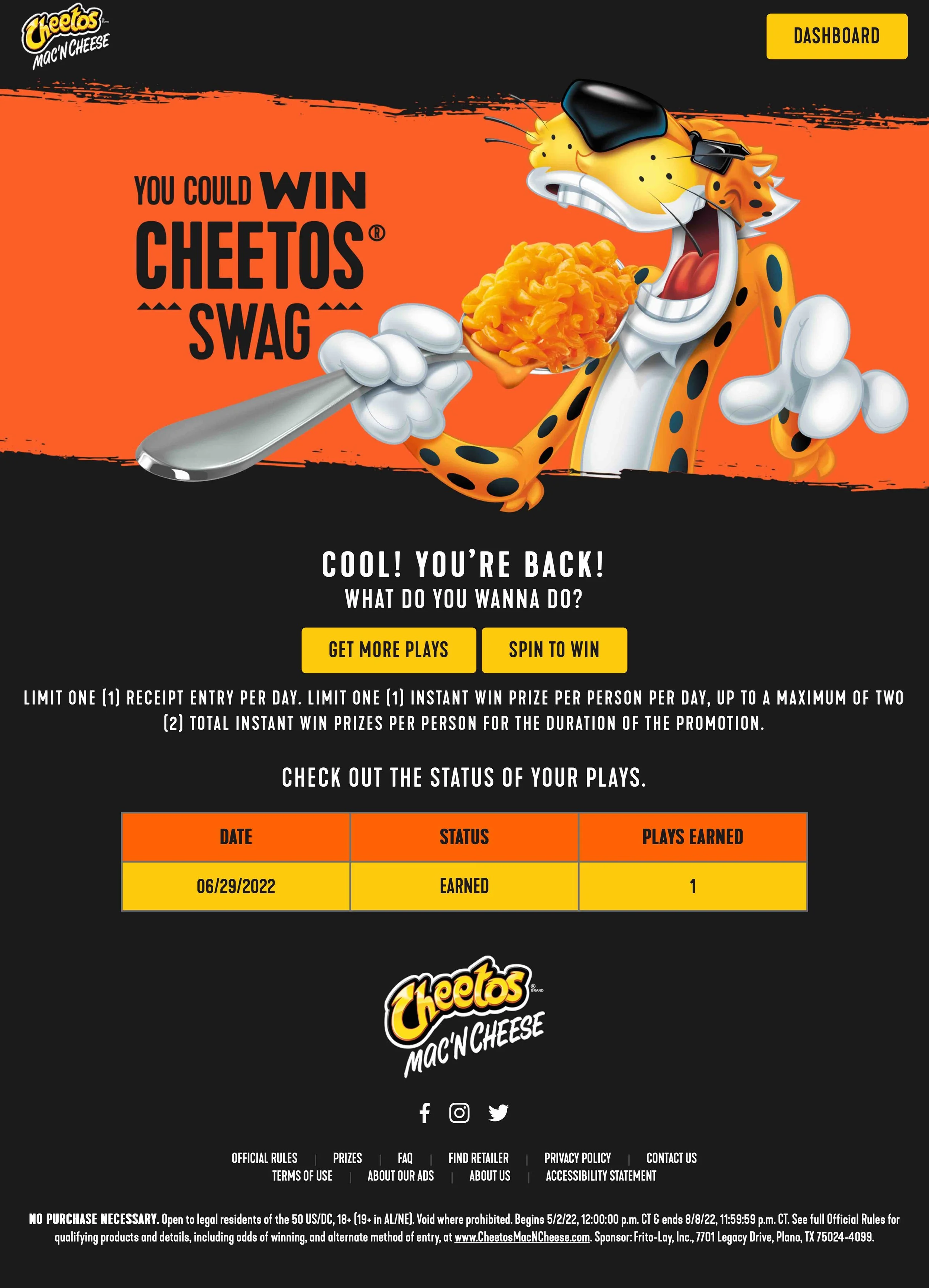 Cheetos® Mac ’N Cheese Instant Win Game4.jpg