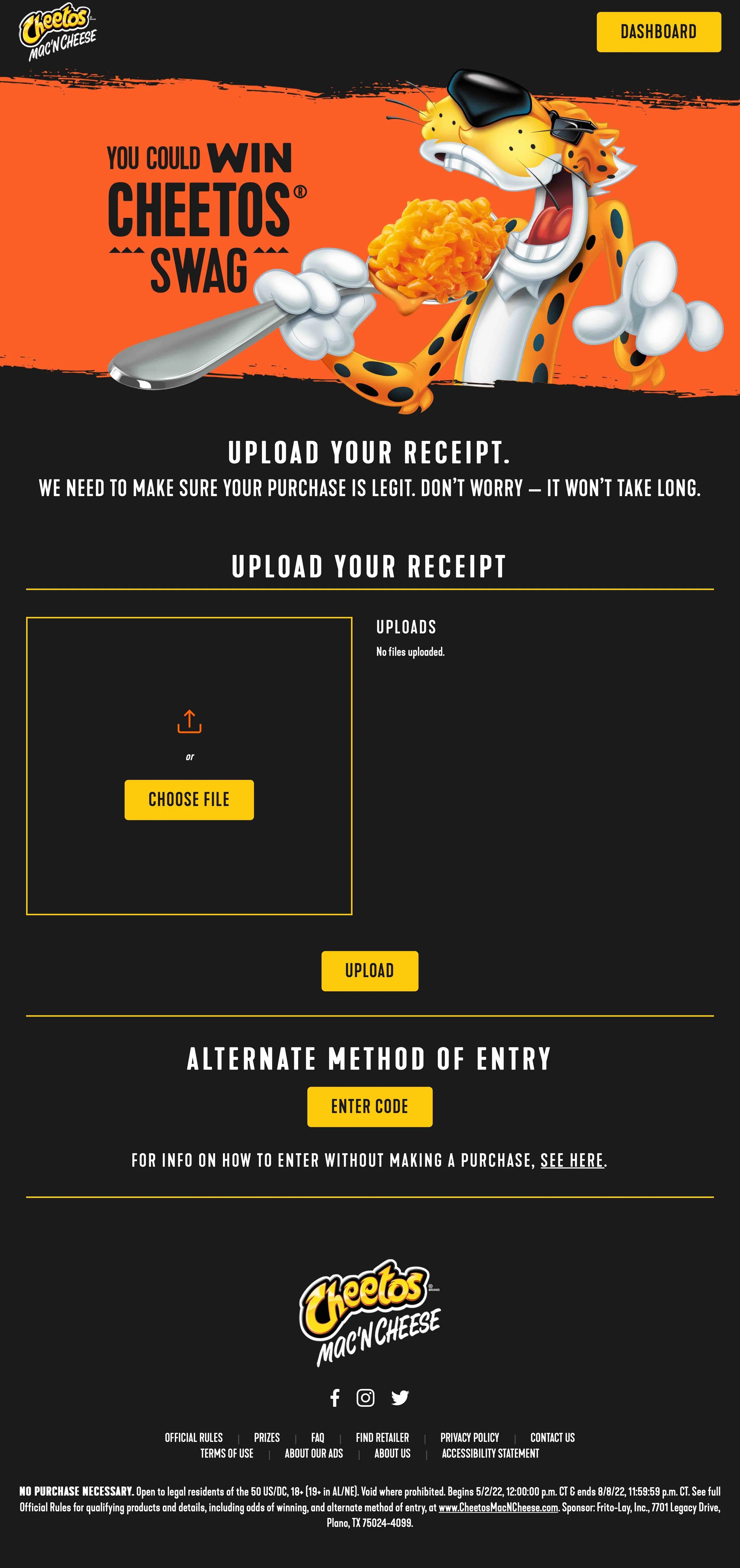Cheetos® Mac ’N Cheese Instant Win Game2.jpg