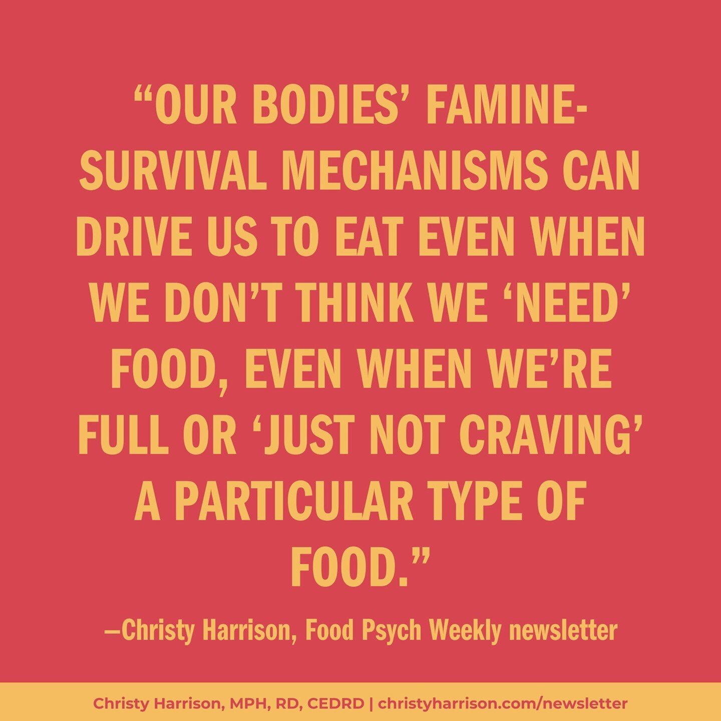 当我们节食和饮食紊乱时，我们的身体和大脑会认为这是饥荒。manbet万博提现他们不知道我们故意吃得少是因为别人告诉我们这是健康的。他们也知道我