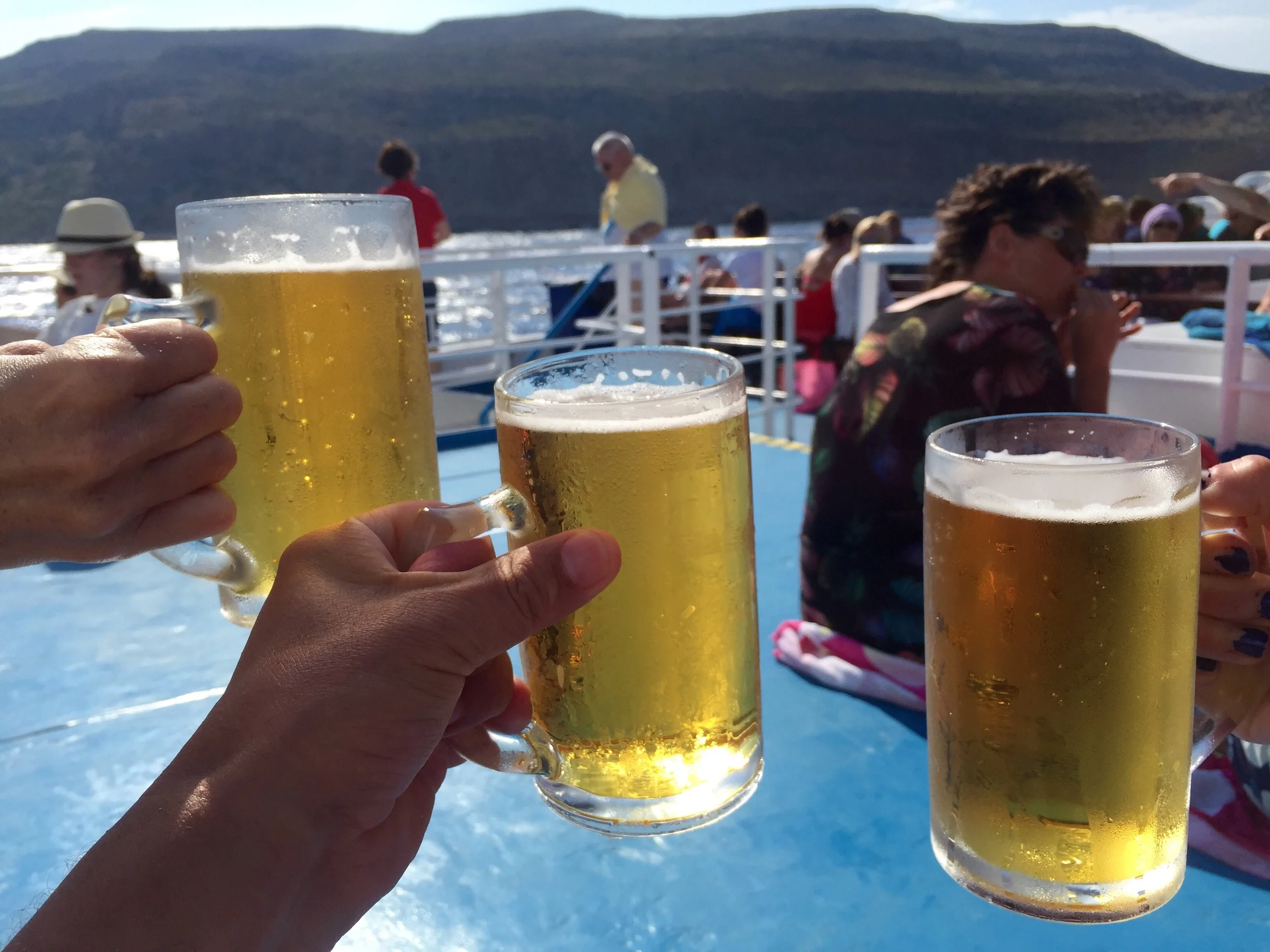 The three amigos rehydrating!