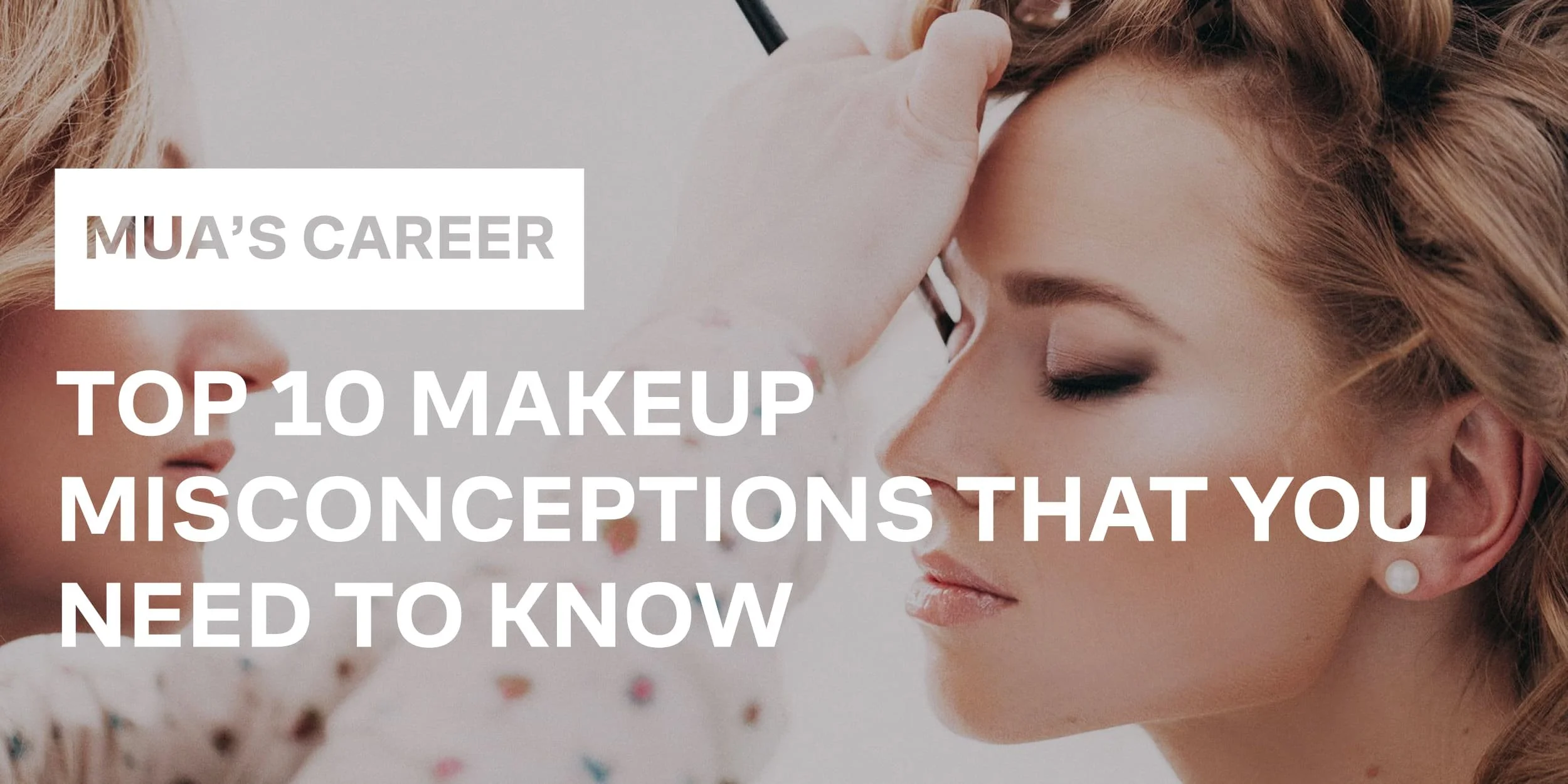 a makeup artist working on a model