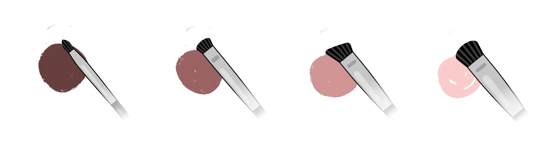 using different eye brushes for a perfect makeup application