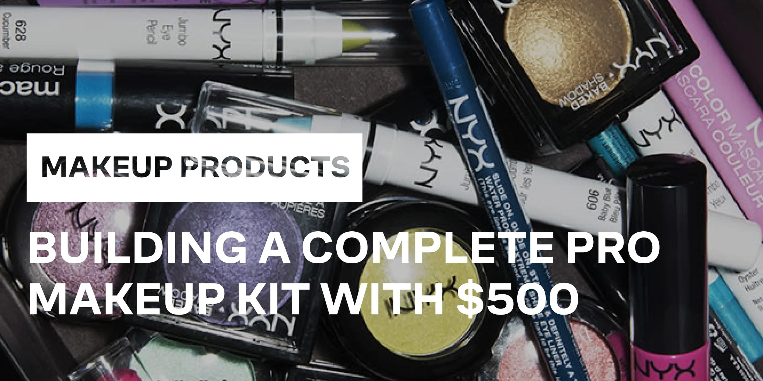 Professional makeup artist kit open and organized with brushes and products arranged by category