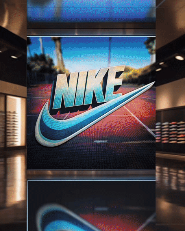 NIKE TOWN NYC LED ADVERT ANIMATION ART DIRECTION CONCEPT