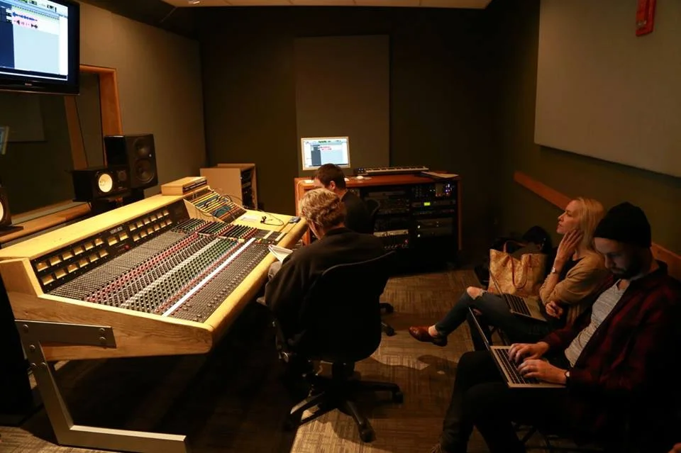In the McNally Smith studio with Liquid Music Team and producer Don Lee at the board
