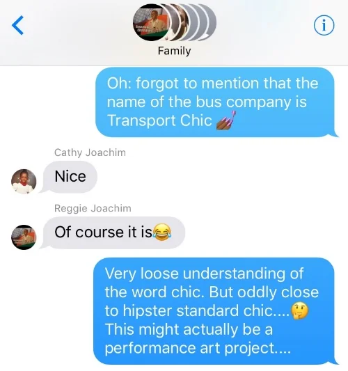 Group family text screenshot