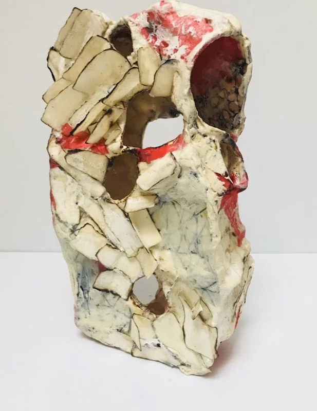 Recovery Paper, fiber, encaustic 12 x 6 x 3 inches 2018