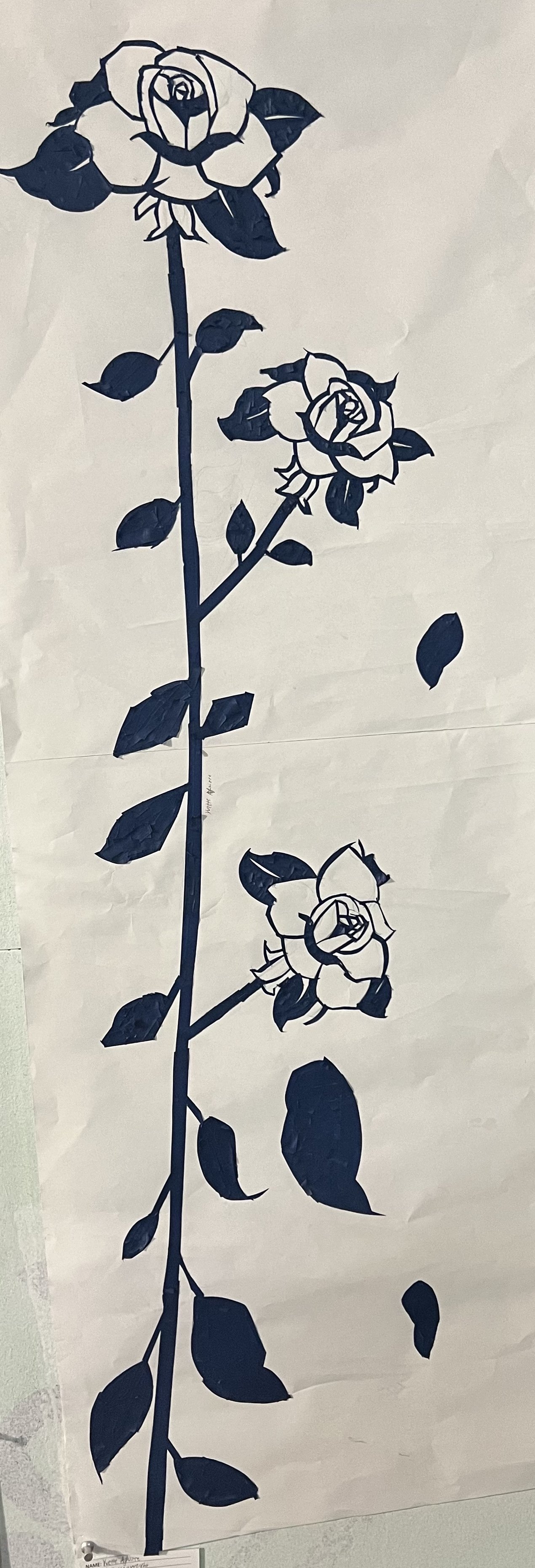 Yvette Aguirre Rose with Tape Drawing.jpg