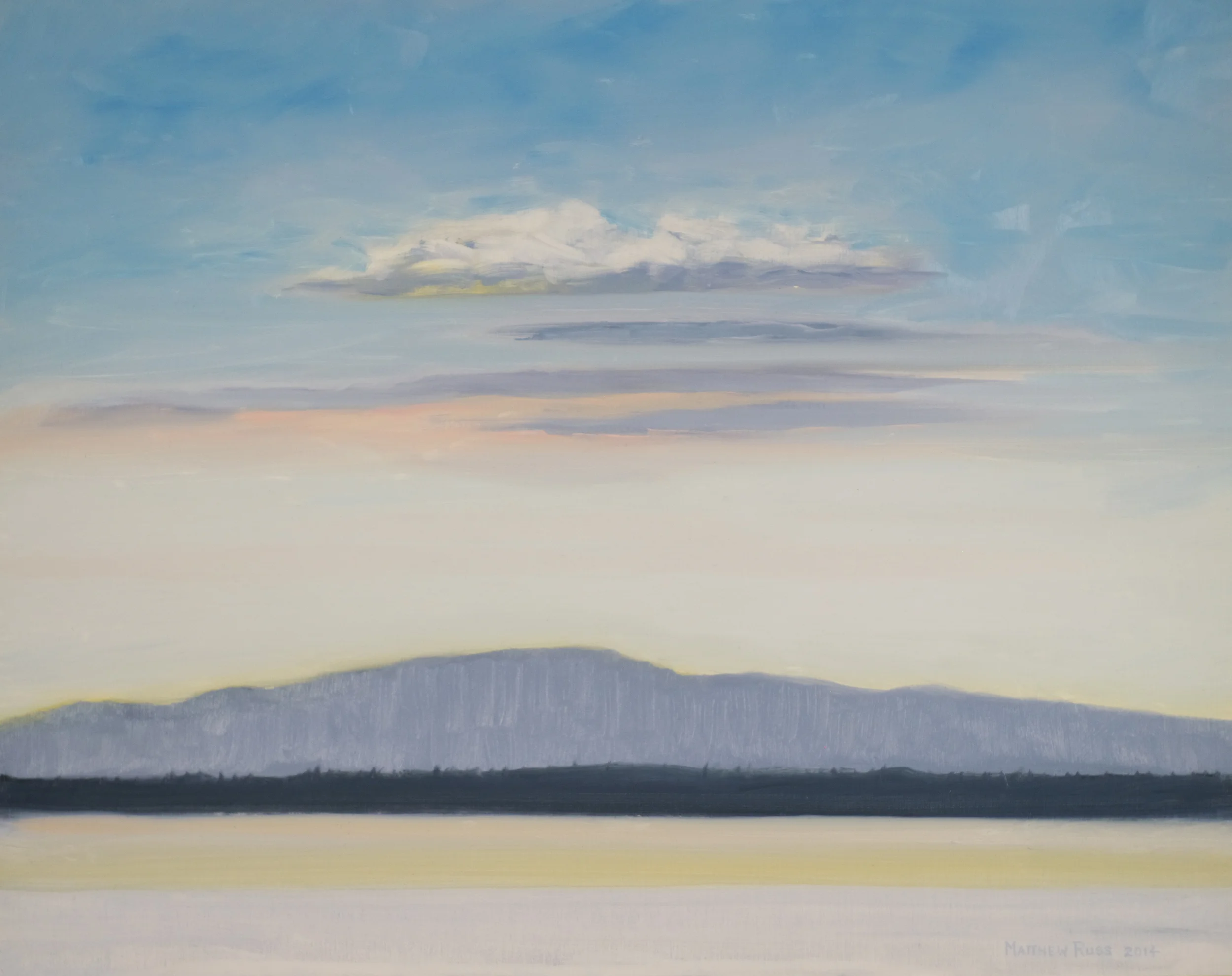On the West Side of Great Spruce Head Island #3, 2014, Oil on Panel, 16" x 20"
