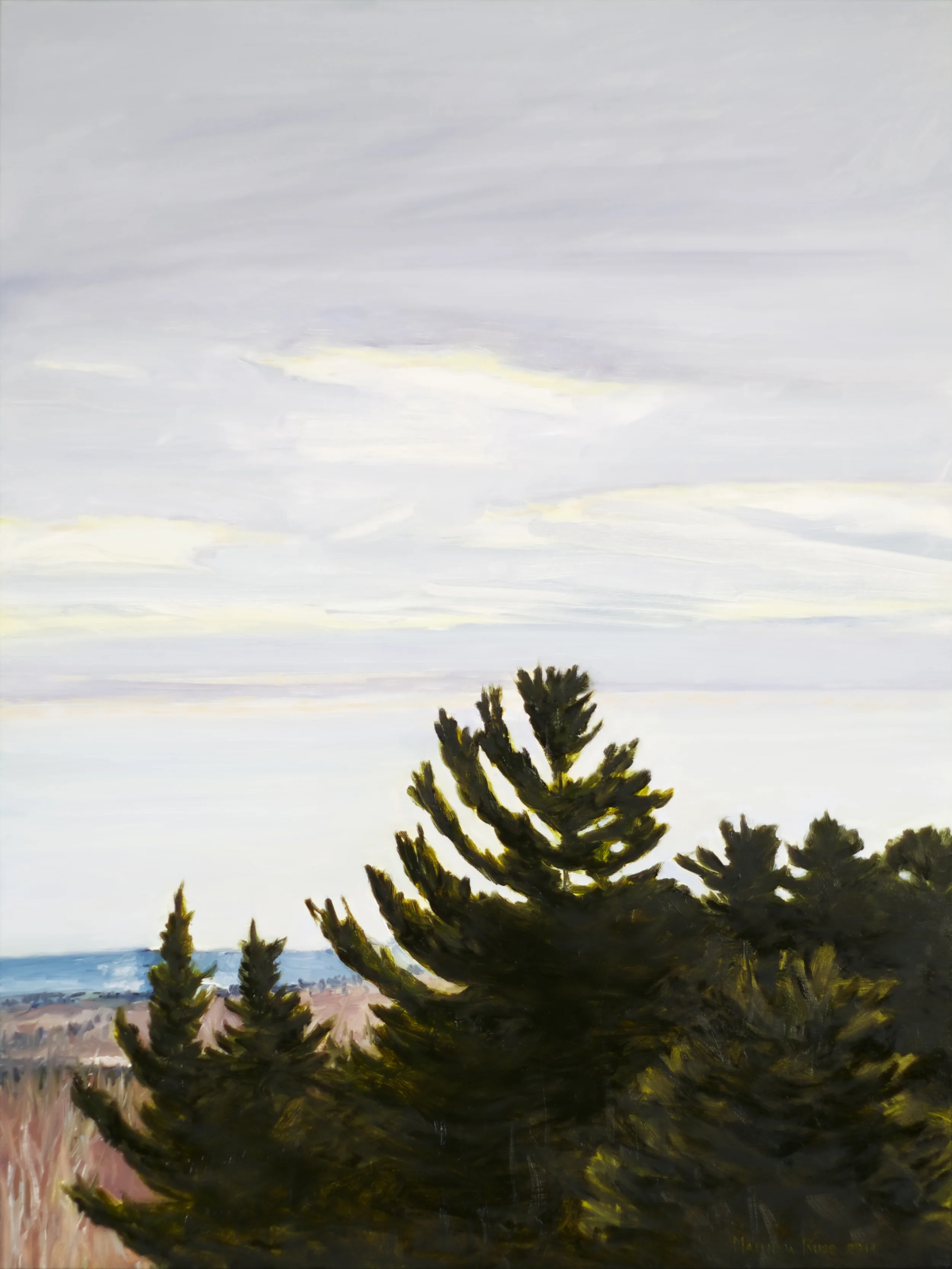 Trees on Tower Hill #4, 2014, Oil on Panel, 24" x 18"