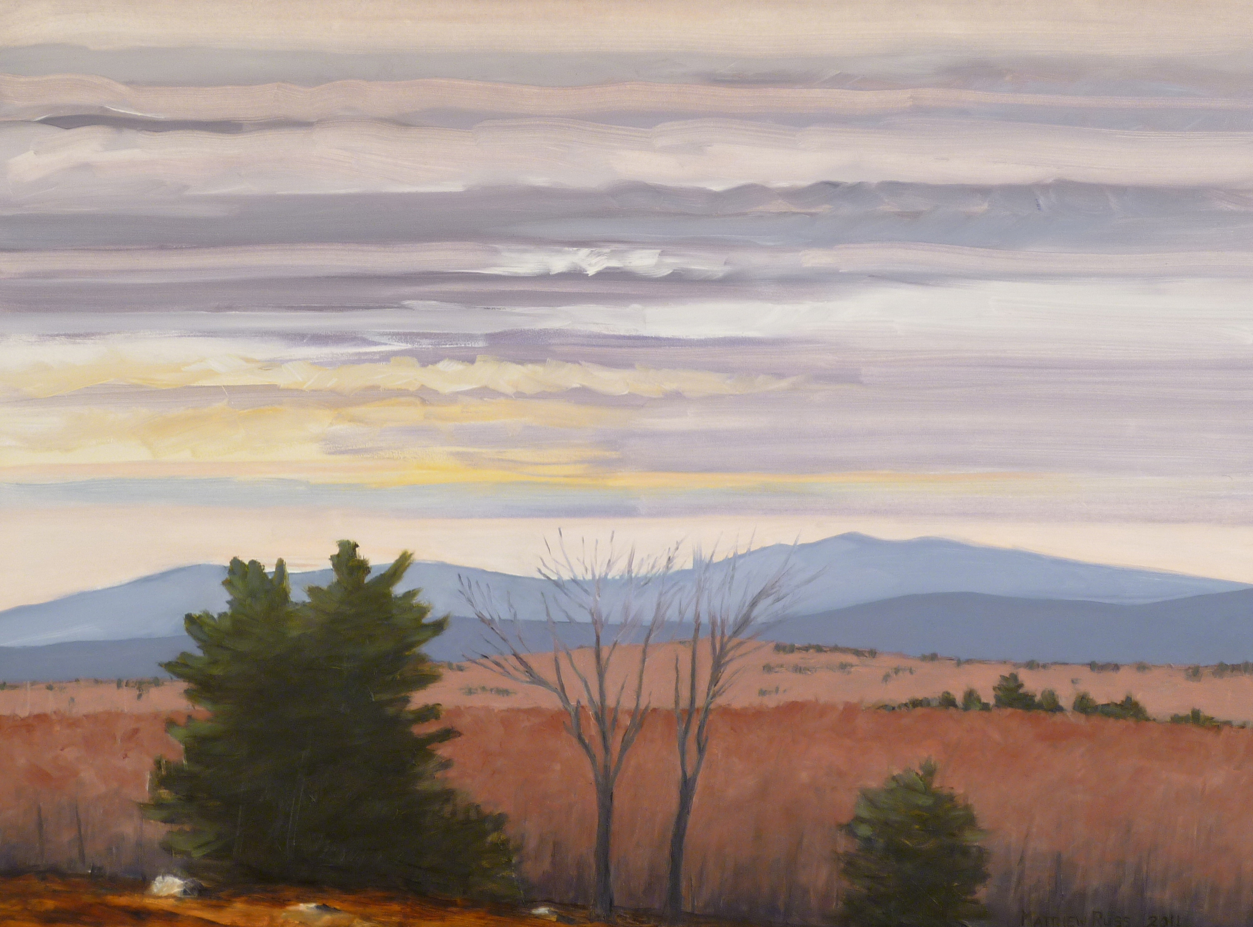 View from Vienna Mountain #5, 2011, Oil on Panel, 18" x 24"