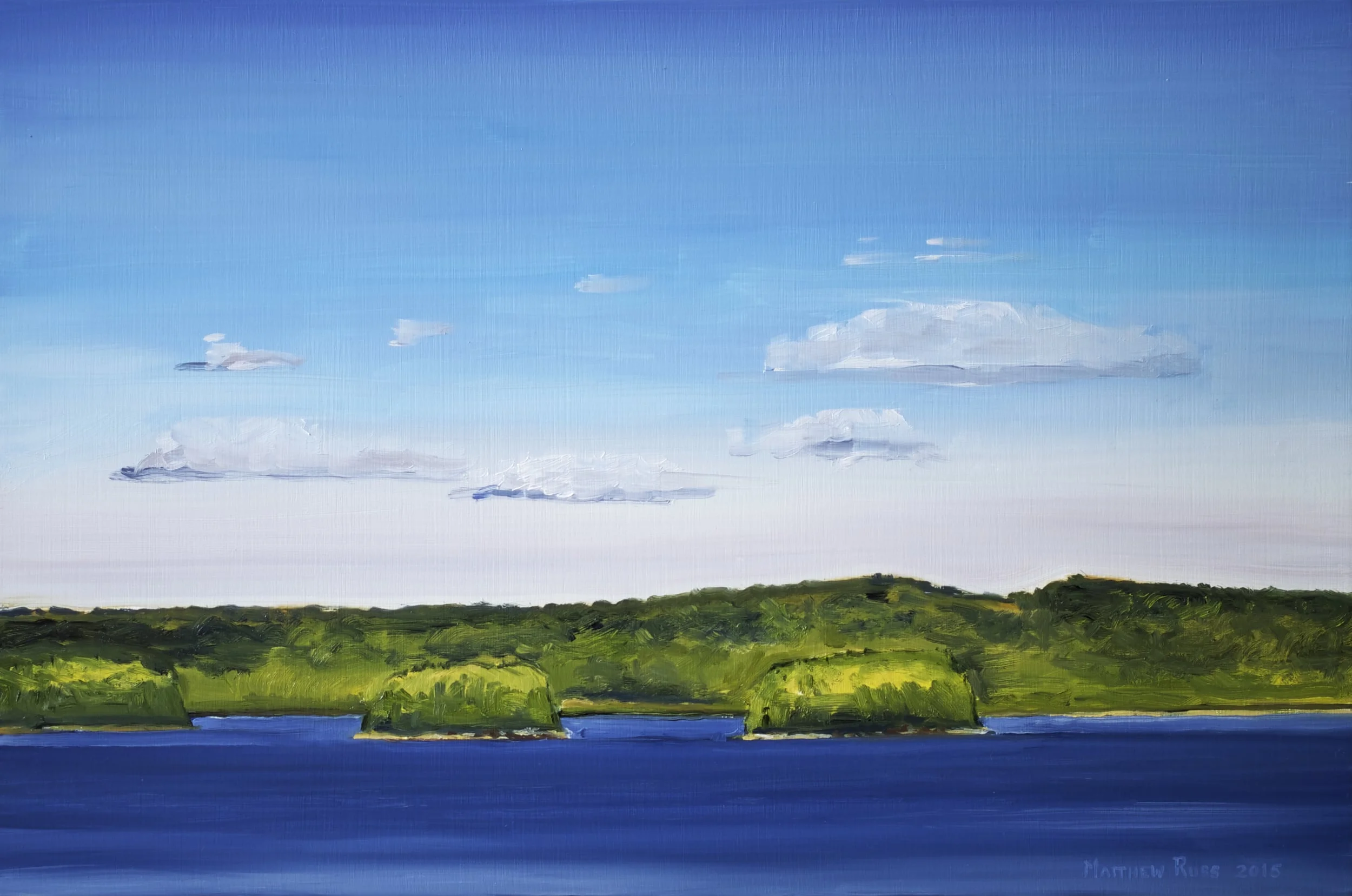 View from Castine #3, 2015, Oil on Panel, 12" x 18"