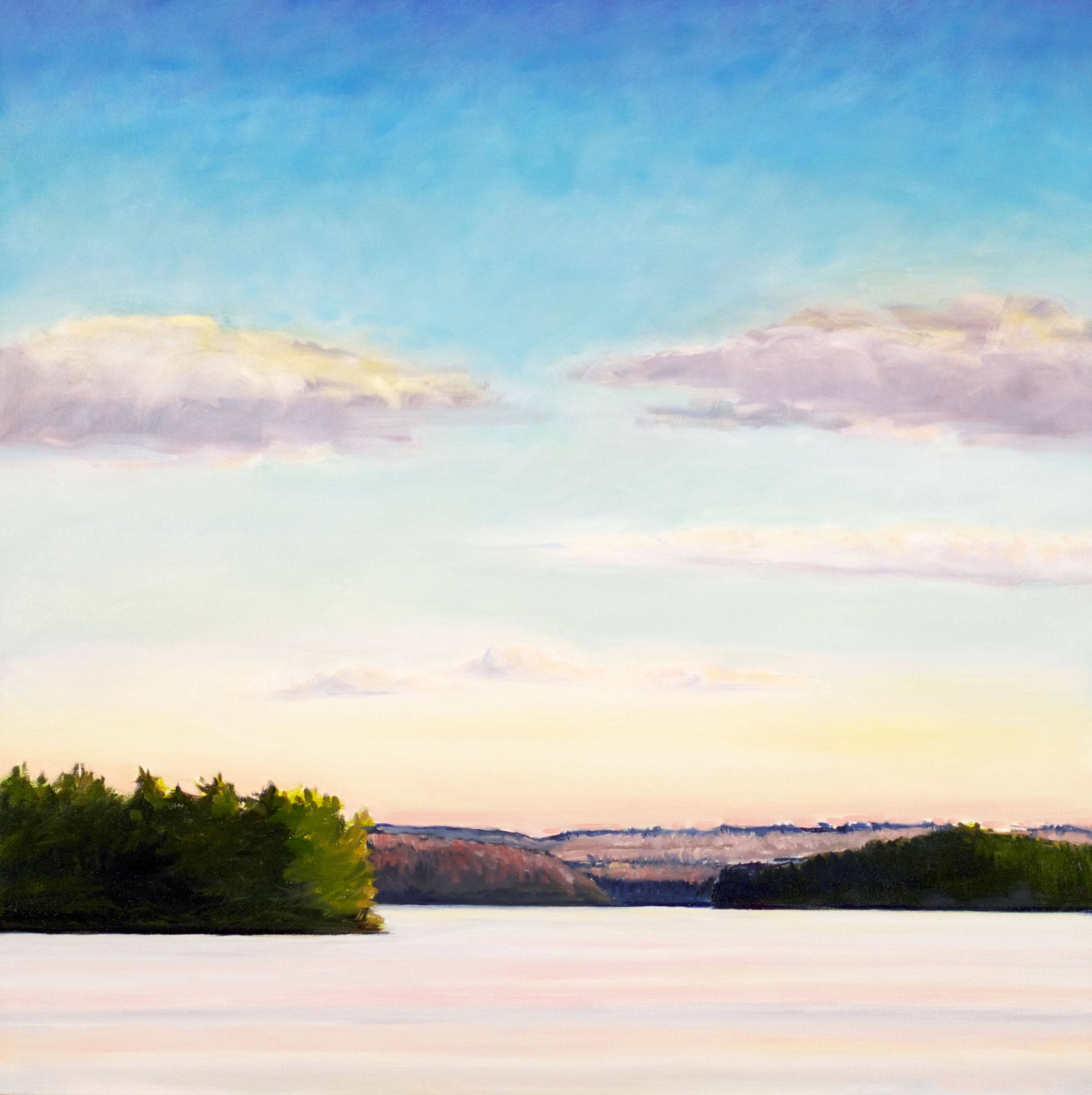Long Pond #4, 2016, Oil on Canvas, 32" x 32"