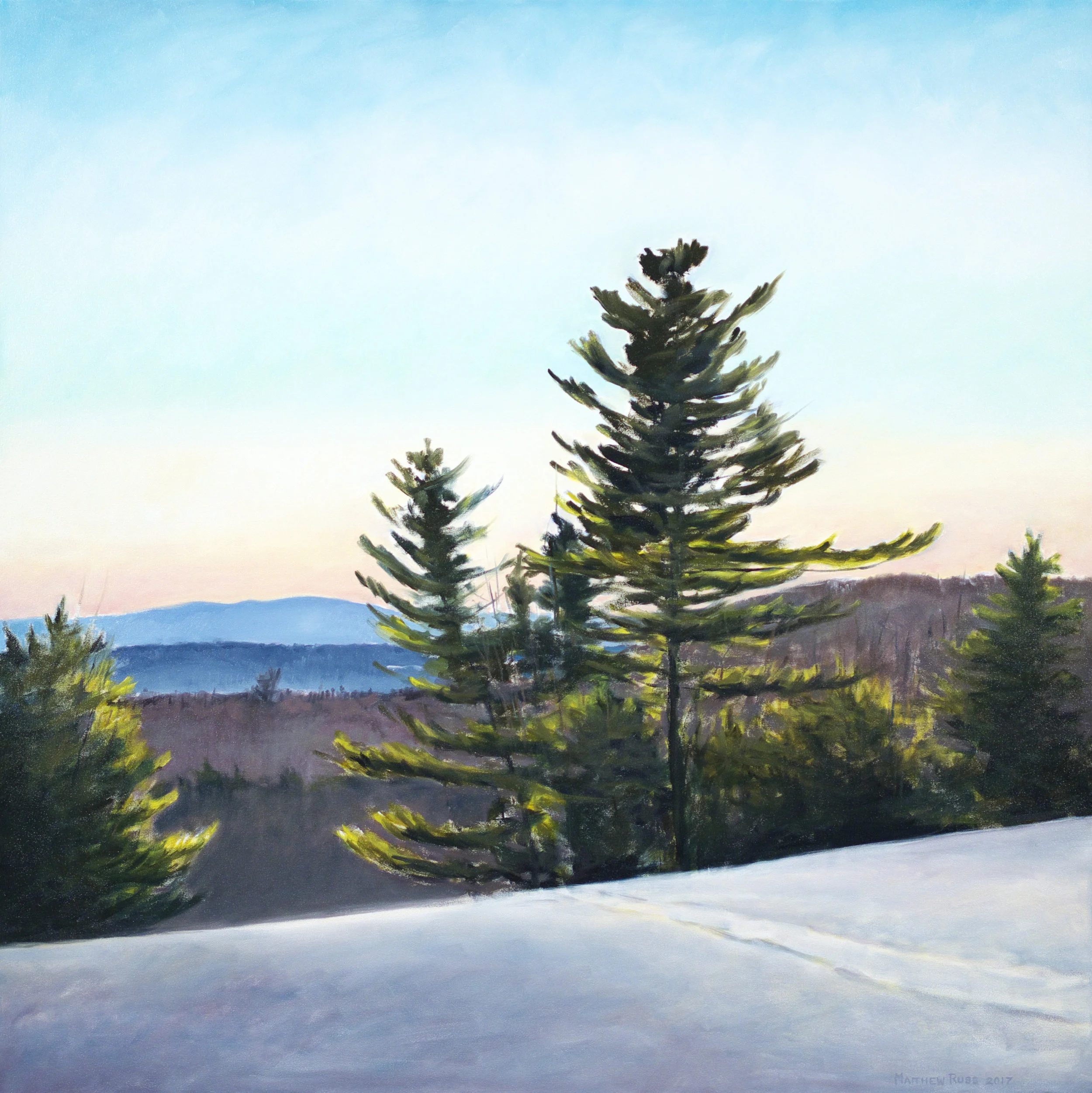 Vienna Mountain Road #5, 2017, Oil on Canvas, 40" x 40"