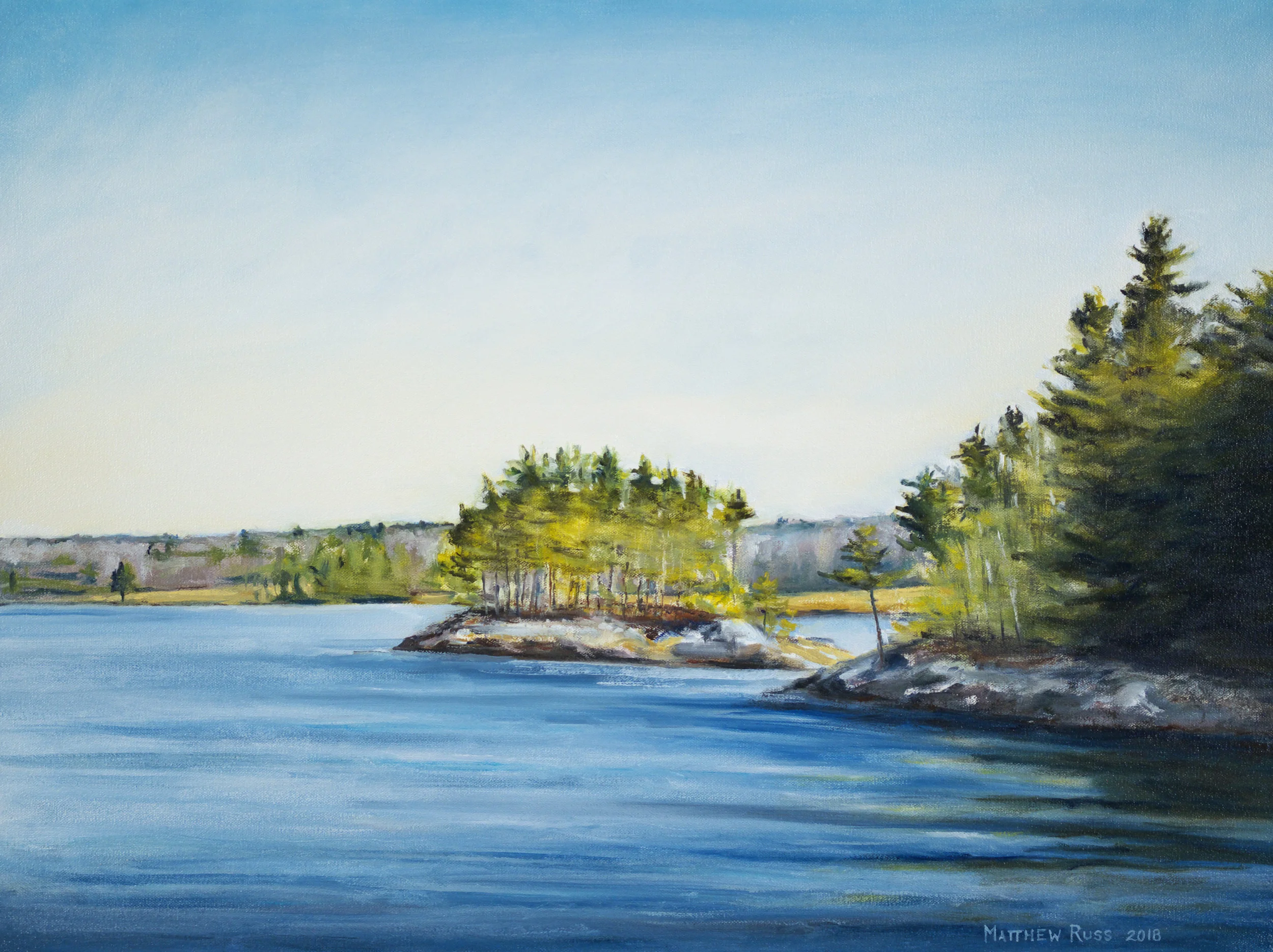 Montsweag Brook #2, 2018, Oil on Canvas, 18" x 24"