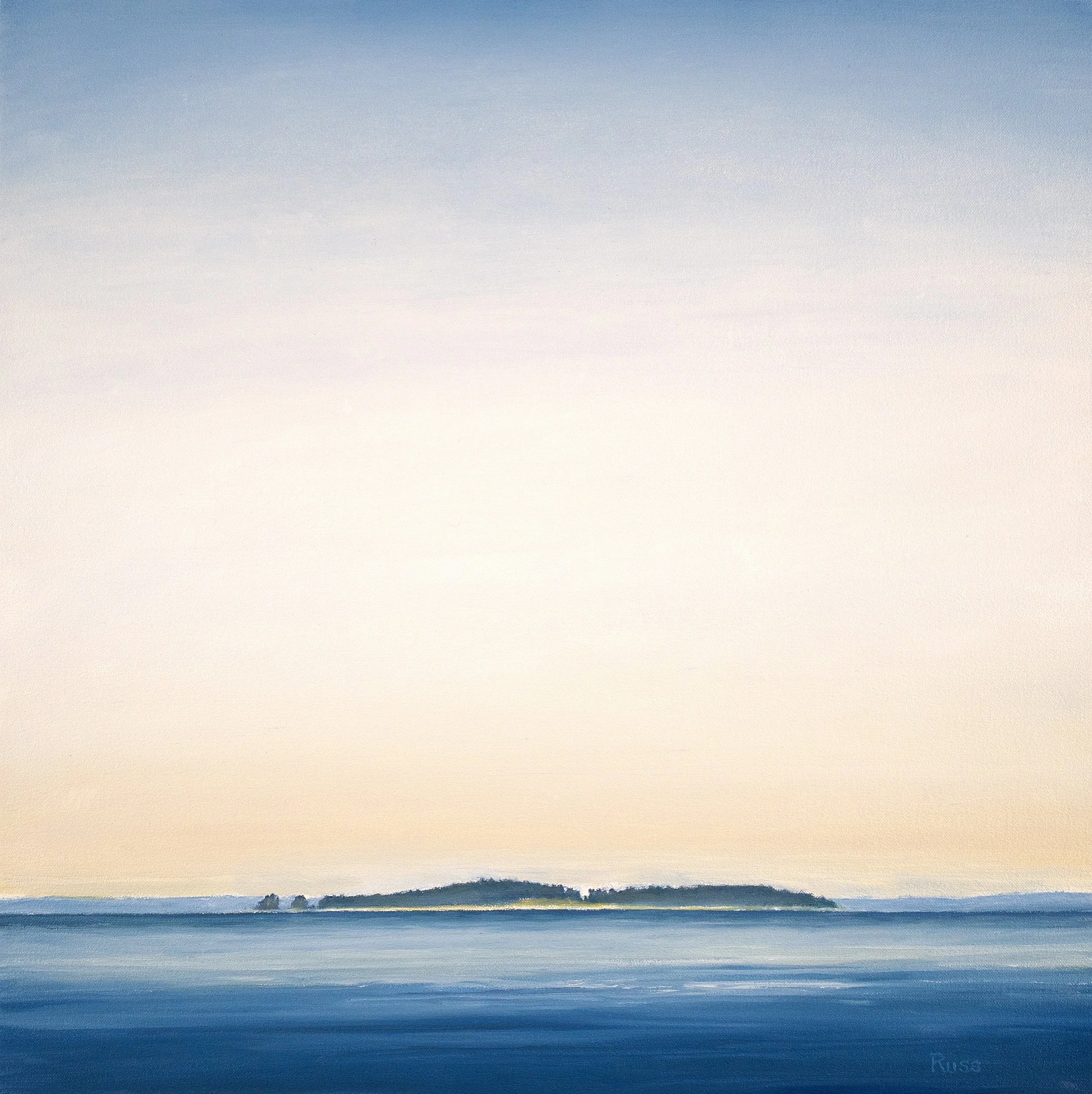 Matthew Russ, Lasell Island, 2024, Oil on Canvas, 20" x 20"